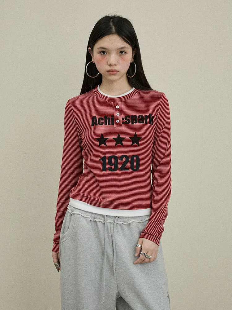 Striped Long Sleeve Layering Tee
