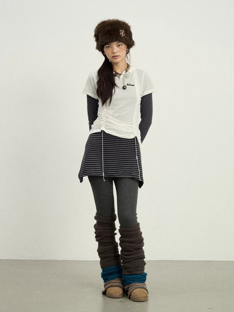 Versatile Drawstring Tee For Year Round Layering