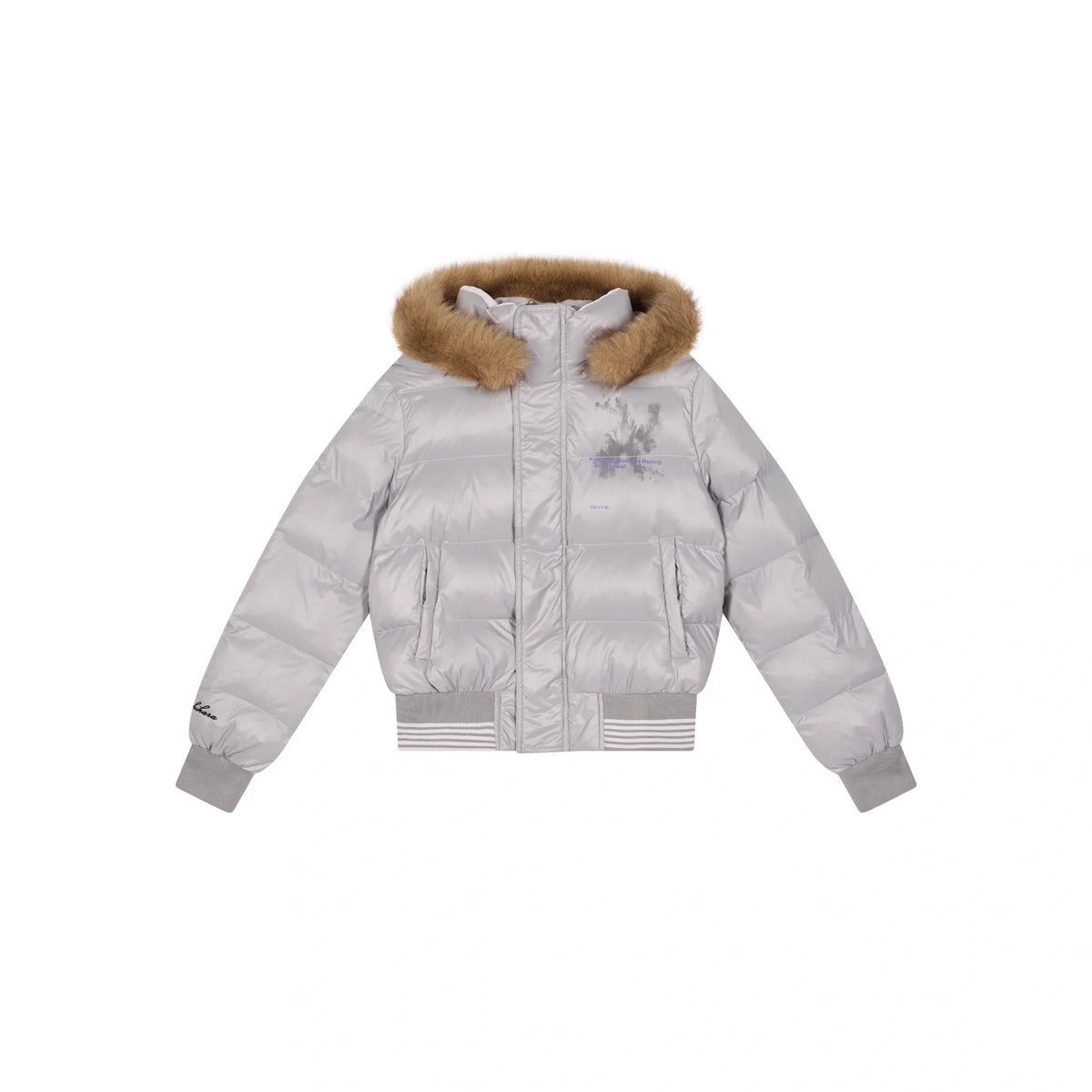 Warm Thickened Hooded Zip Front Long Sleeve For Women Quilted Puffer Jacket