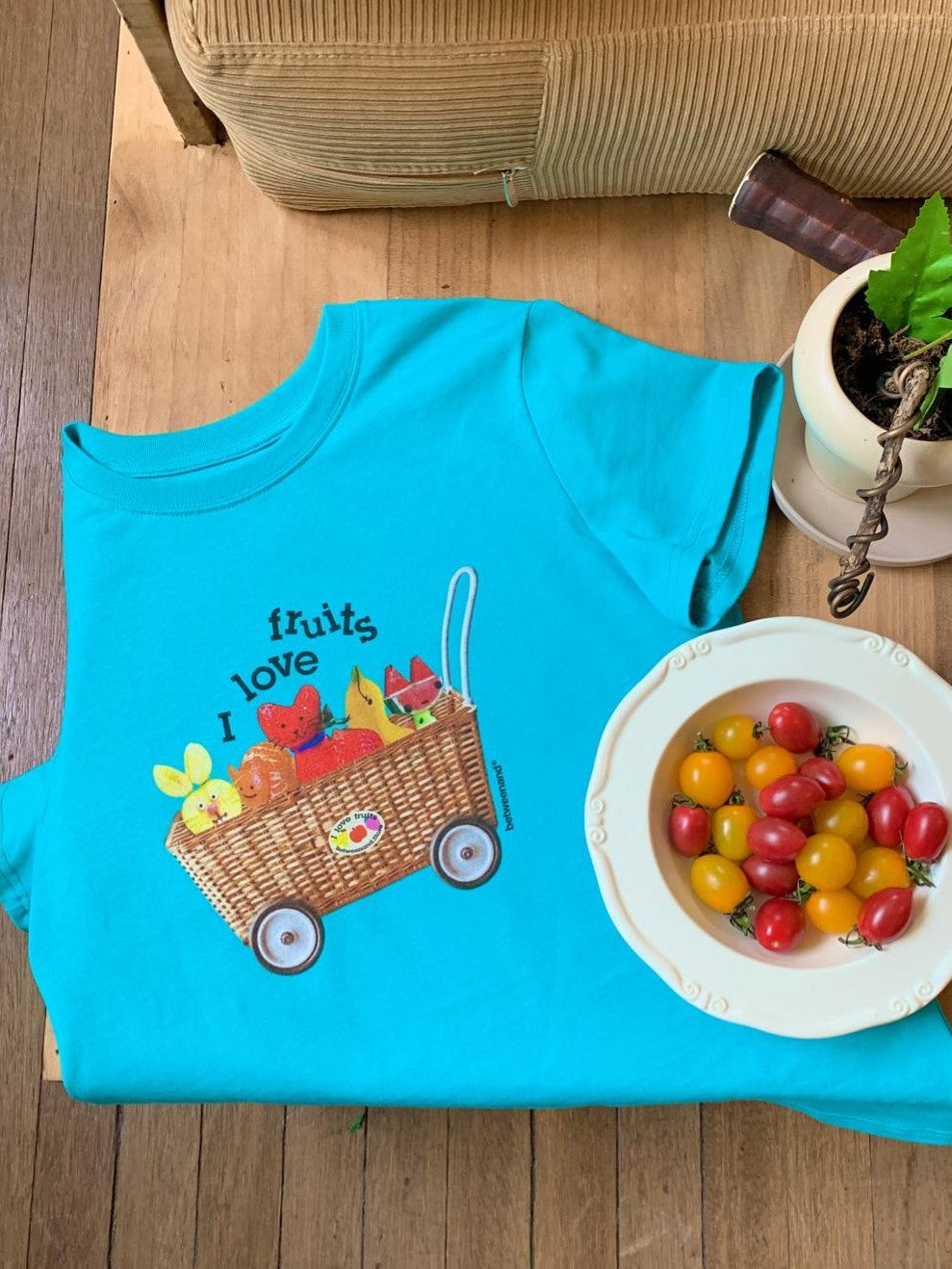 Colorful Fruit Animal Print Slim Women's Cotton Blend Short Sleeve T-shirts