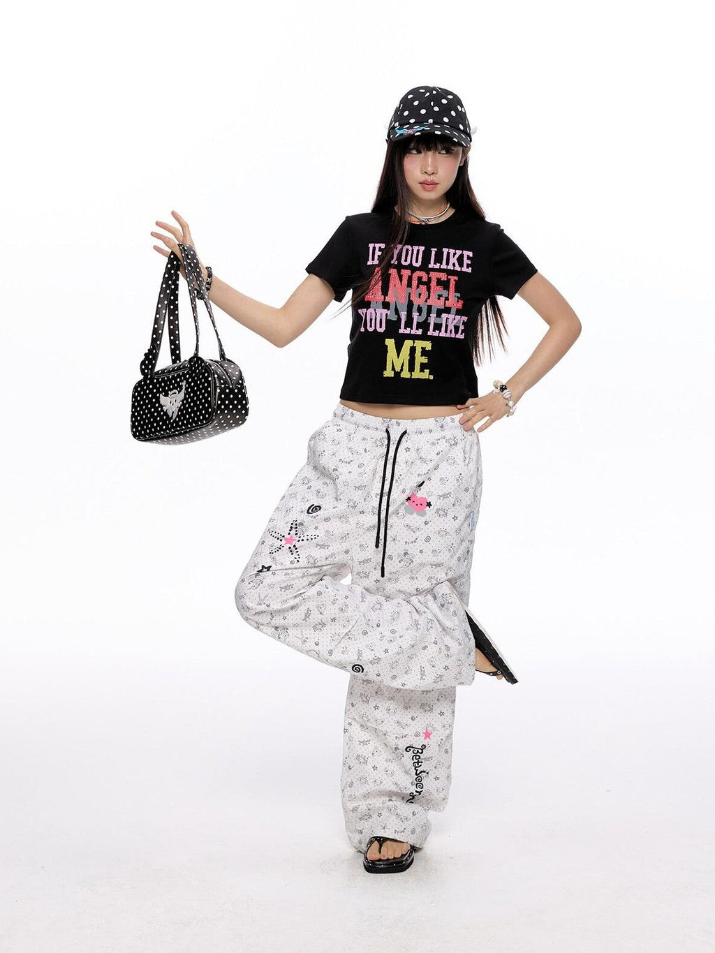 Cropped Tricolor Letter Print Women's Viscose Blend Short Sleeve T-shirts