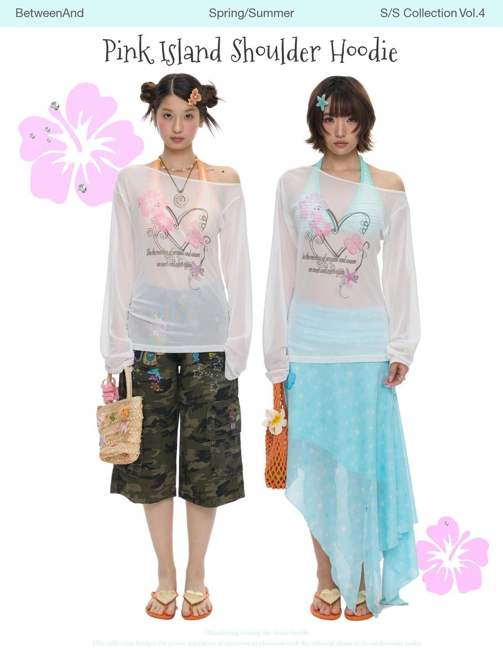 Pink Wave Floral Asymmetric Printed Women's Polyester Long Sleeve T-shirts