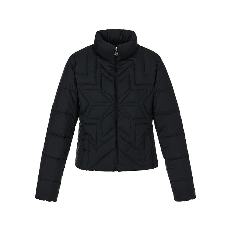 Reflective Snowflake Print Quilted Women's Polyester Down Jackets