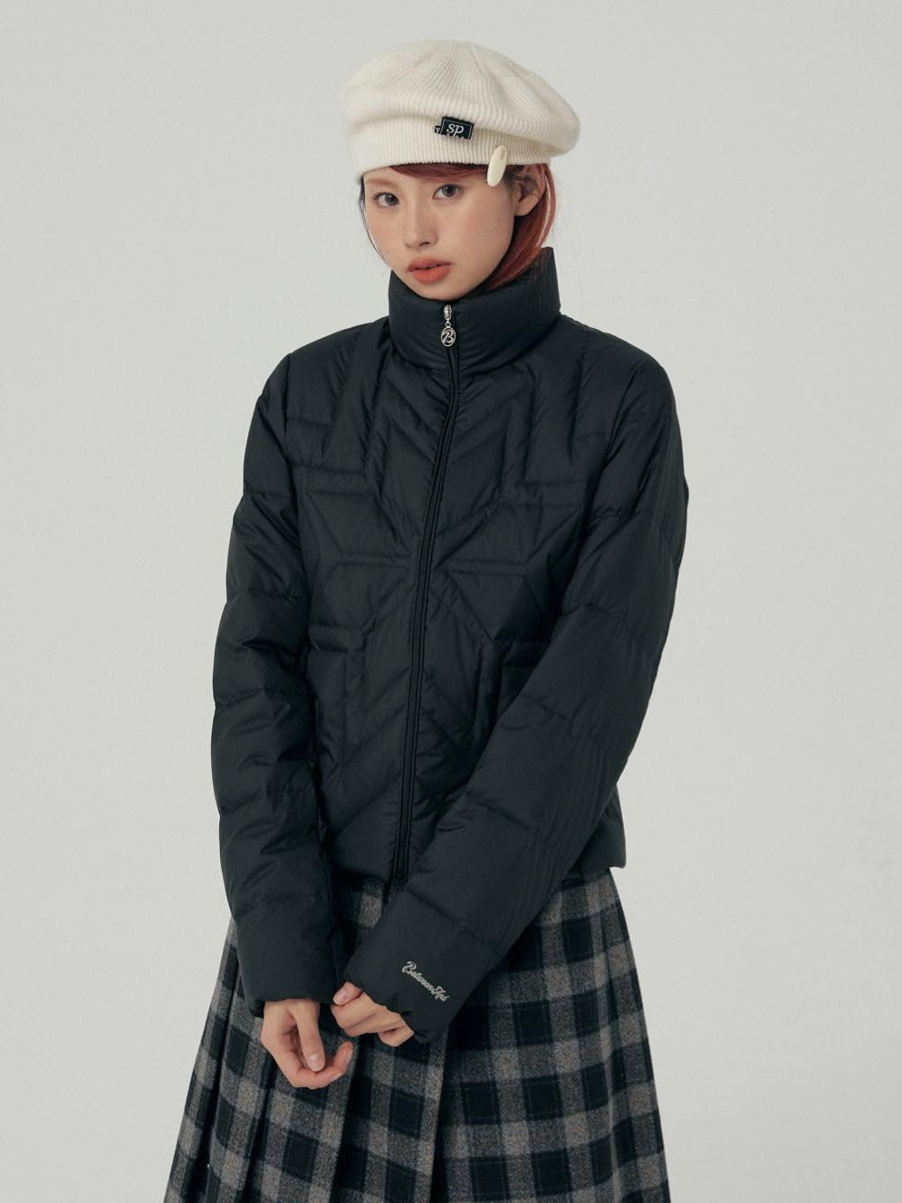 Reflective Snowflake Print Quilted Women's Polyester Down Jackets
