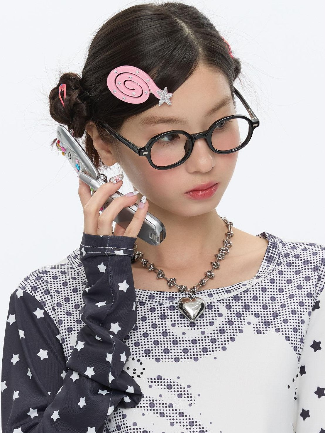 Side Clip Question Mark Curl Star Women's Acrylic Hair Accessories