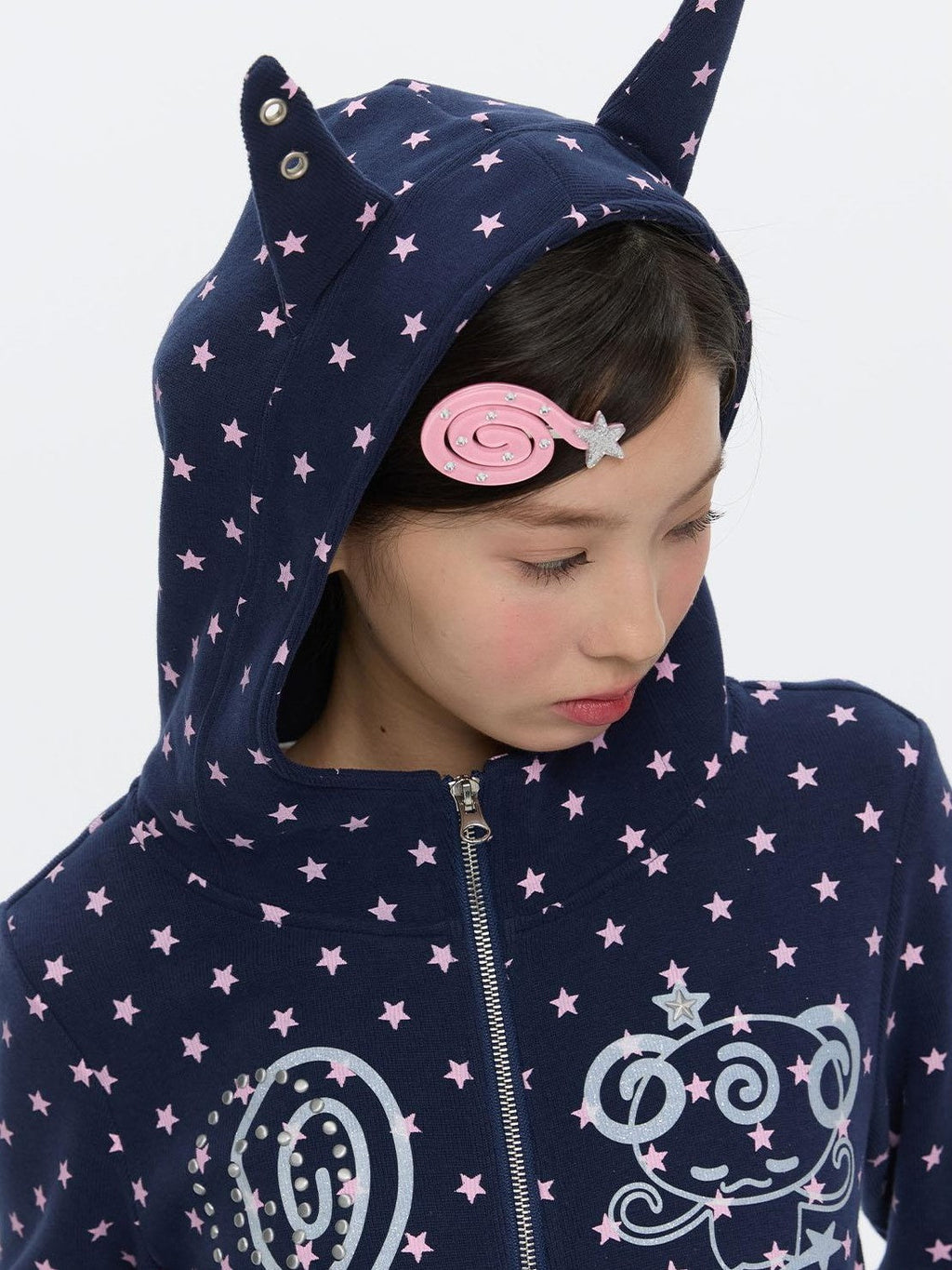 Side Clip Question Mark Curl Star Women's Acrylic Hair Accessories