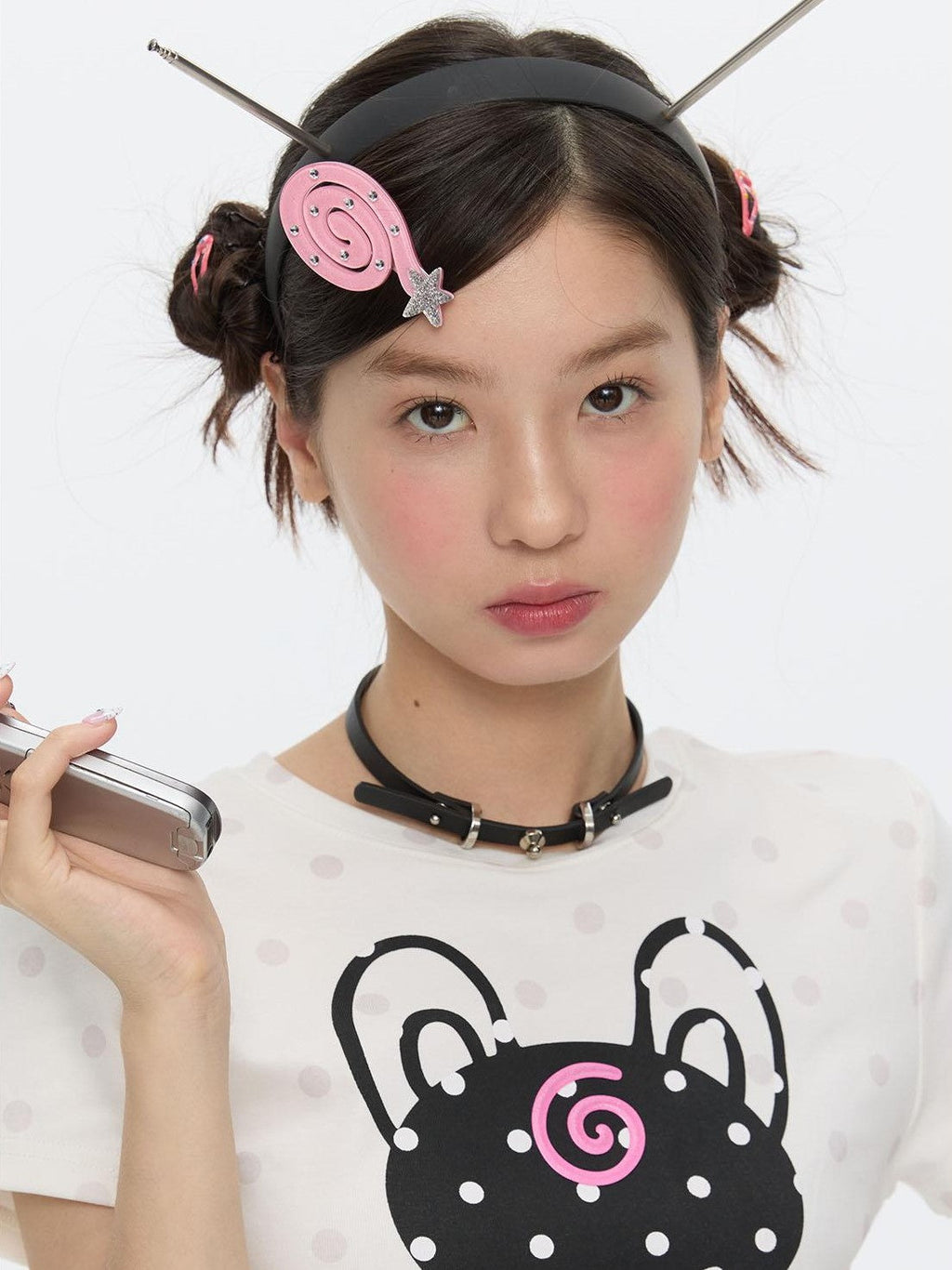 Side Clip Question Mark Curl Star Women's Acrylic Hair Accessories
