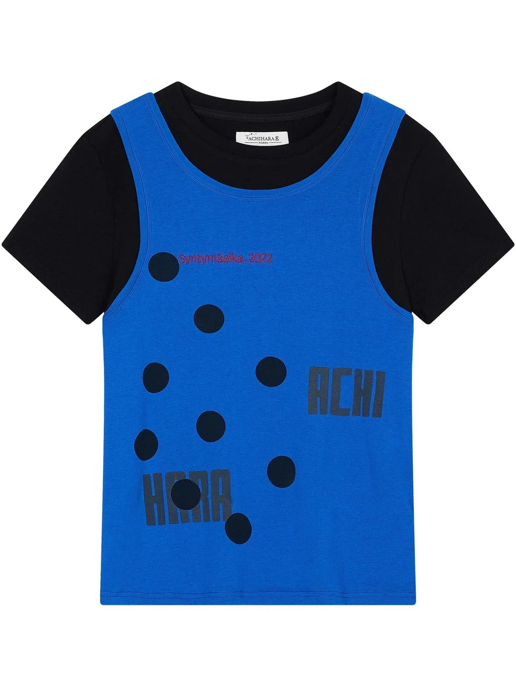 Tide Dot Mock Layered Knit Tee
