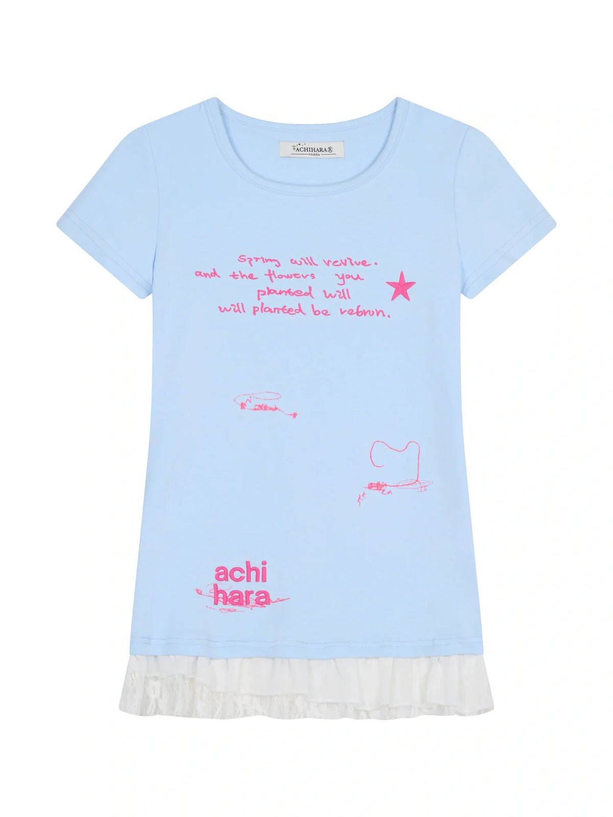Time Bandage Floral Trim Tee