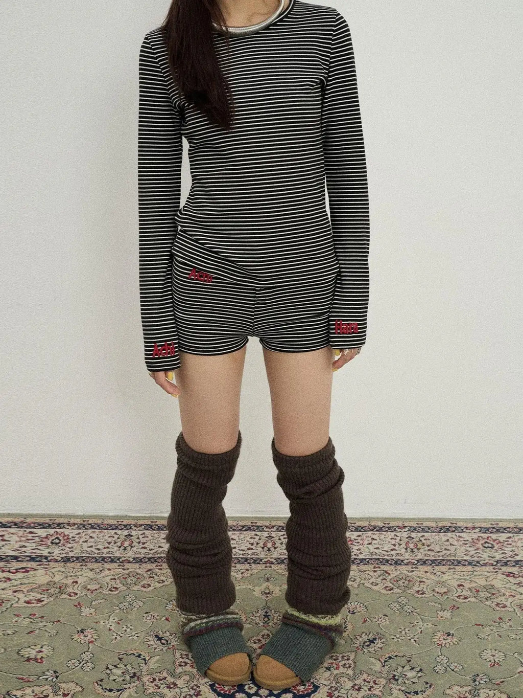 Breton Raspberry Slim Fit Long Sleeve Tee