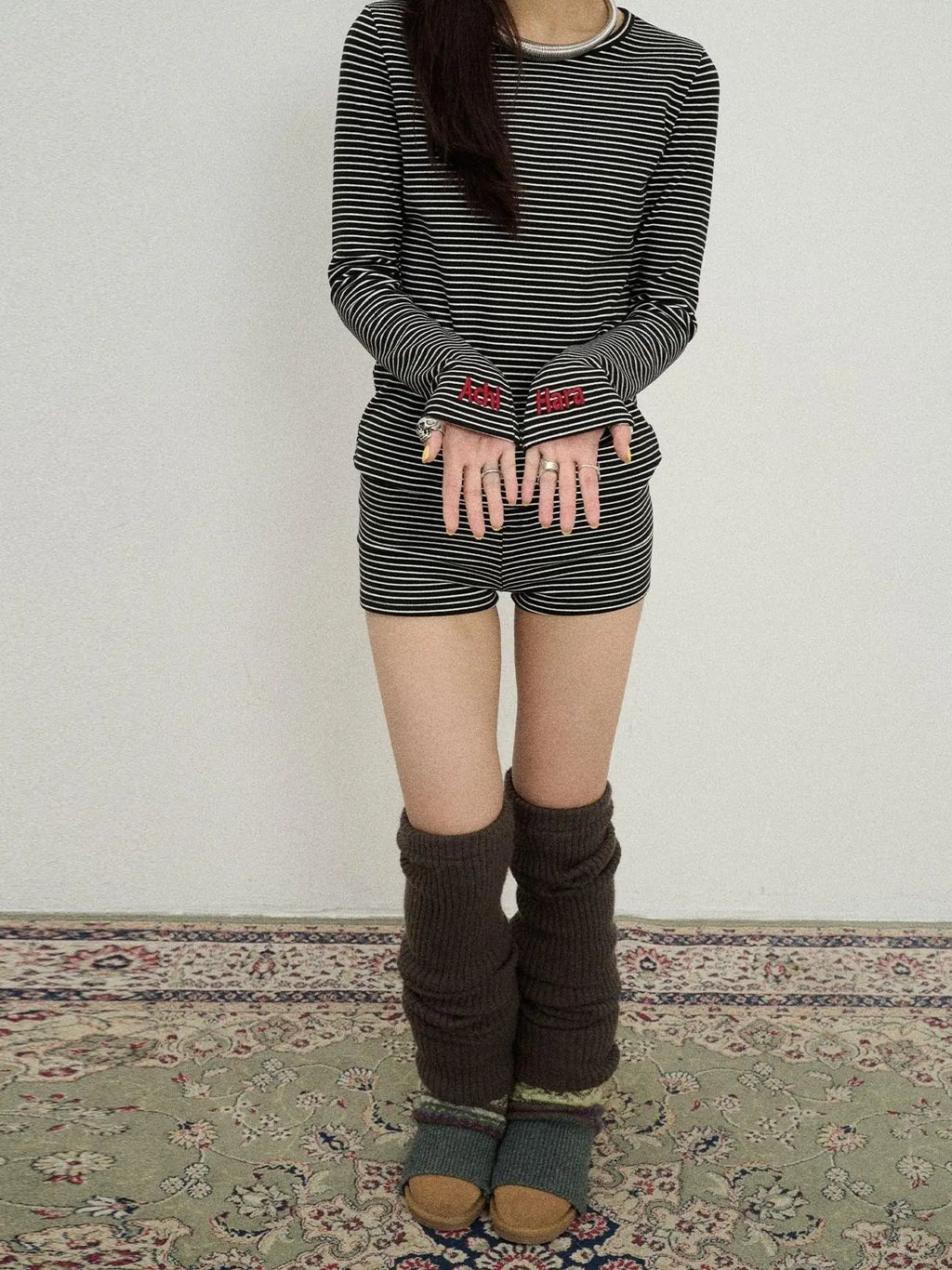 Breton Raspberry Slim Fit Long Sleeve Tee