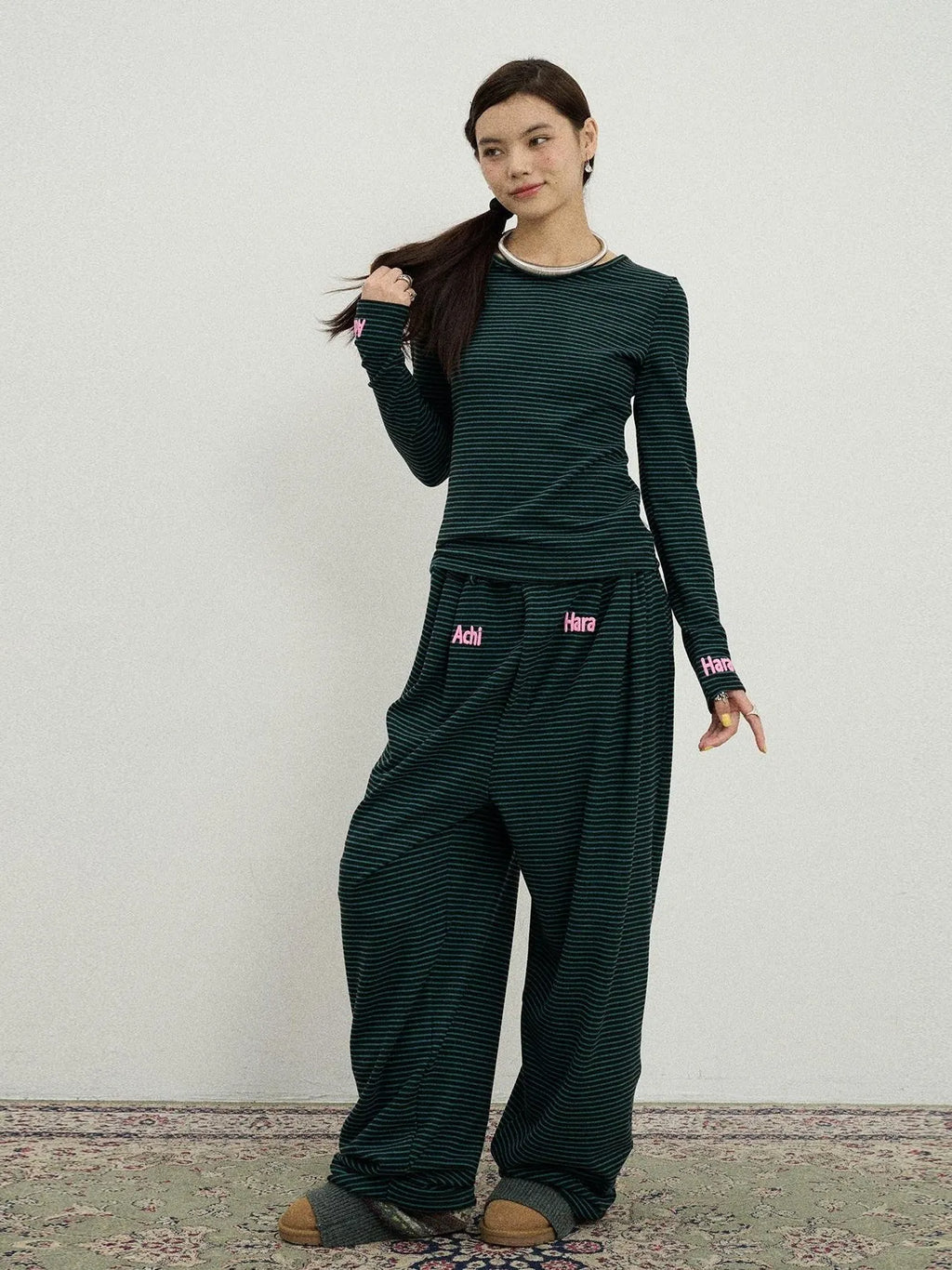 Breton Raspberry Slim Fit Long Sleeve Tee