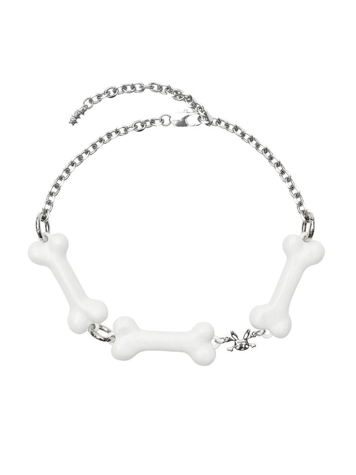 Bone Bead Choker Necklace