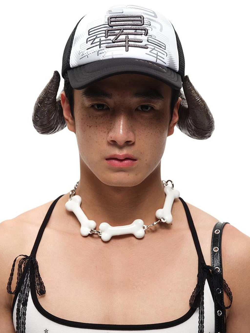 Bone Bead Choker Necklace