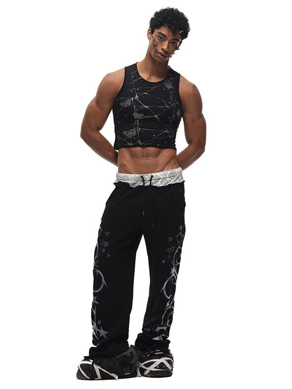 Butterfly Web Crystal Studded Vest