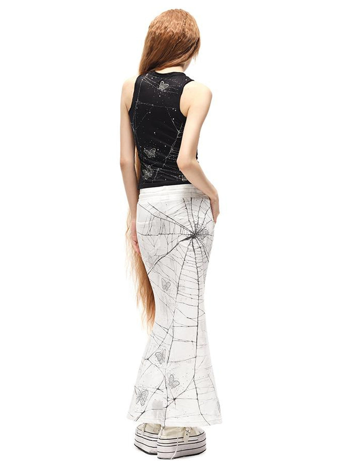Butterfly Web Crystal Studded Vest