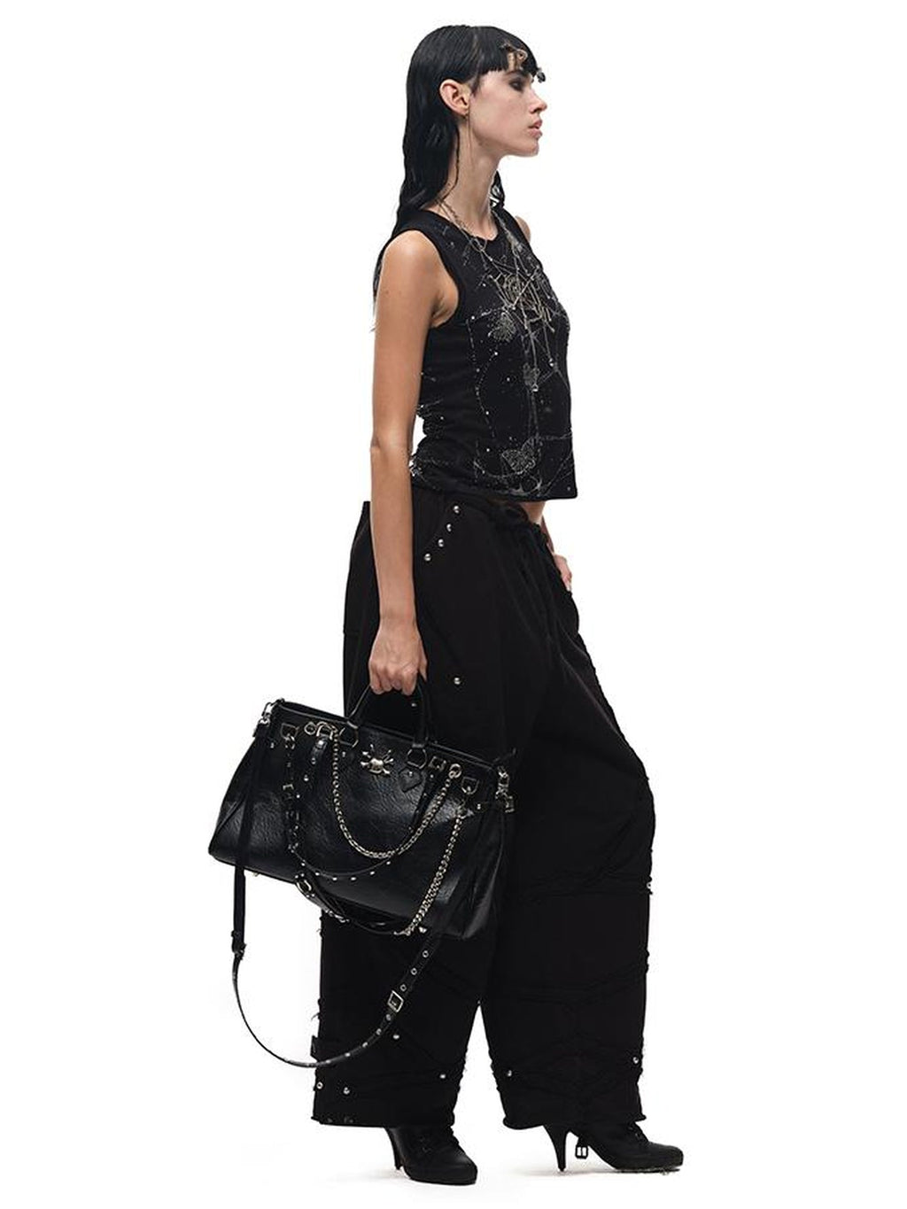 Butterfly Web Crystal Studded Vest