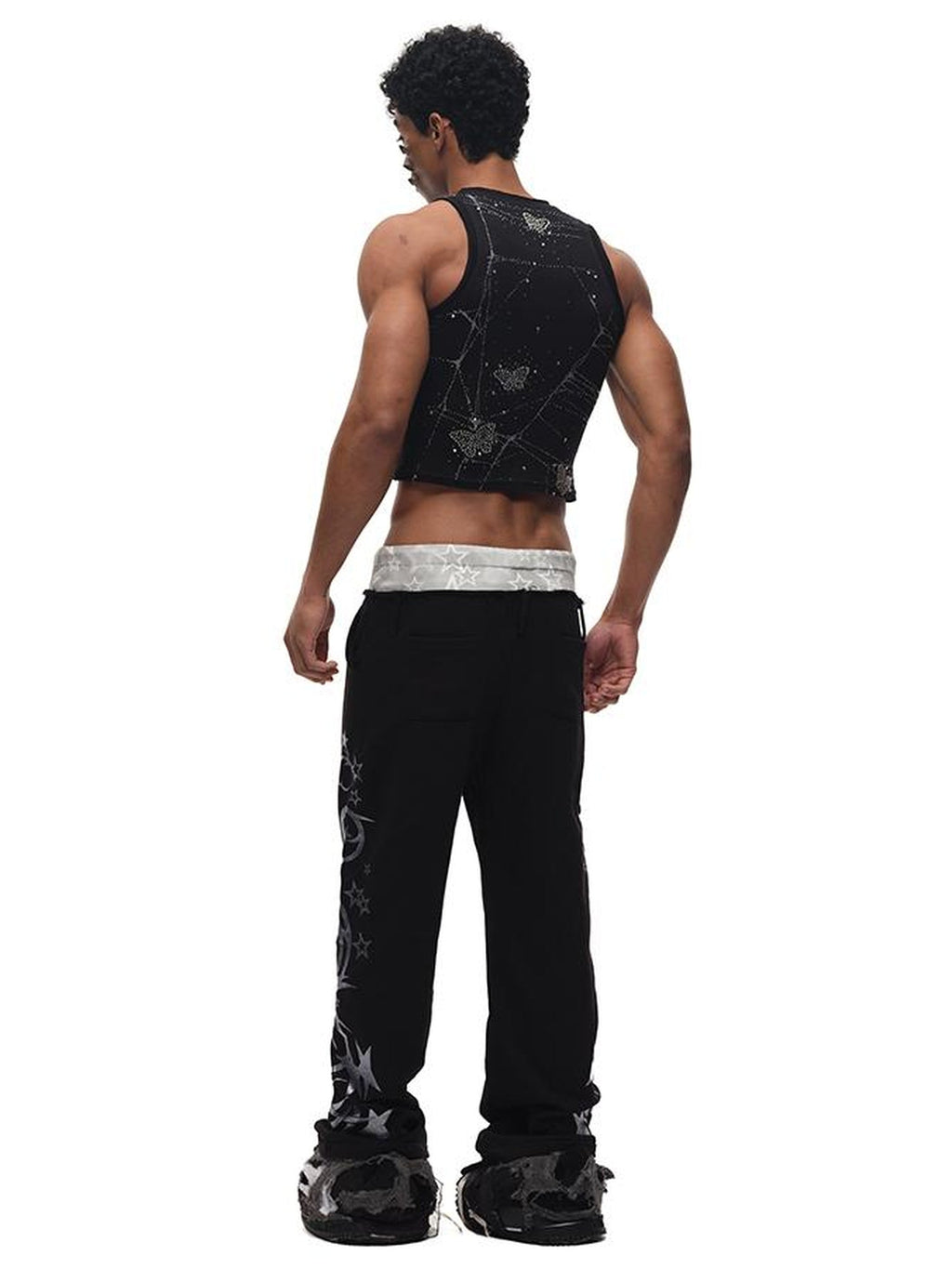 Butterfly Web Crystal Studded Vest