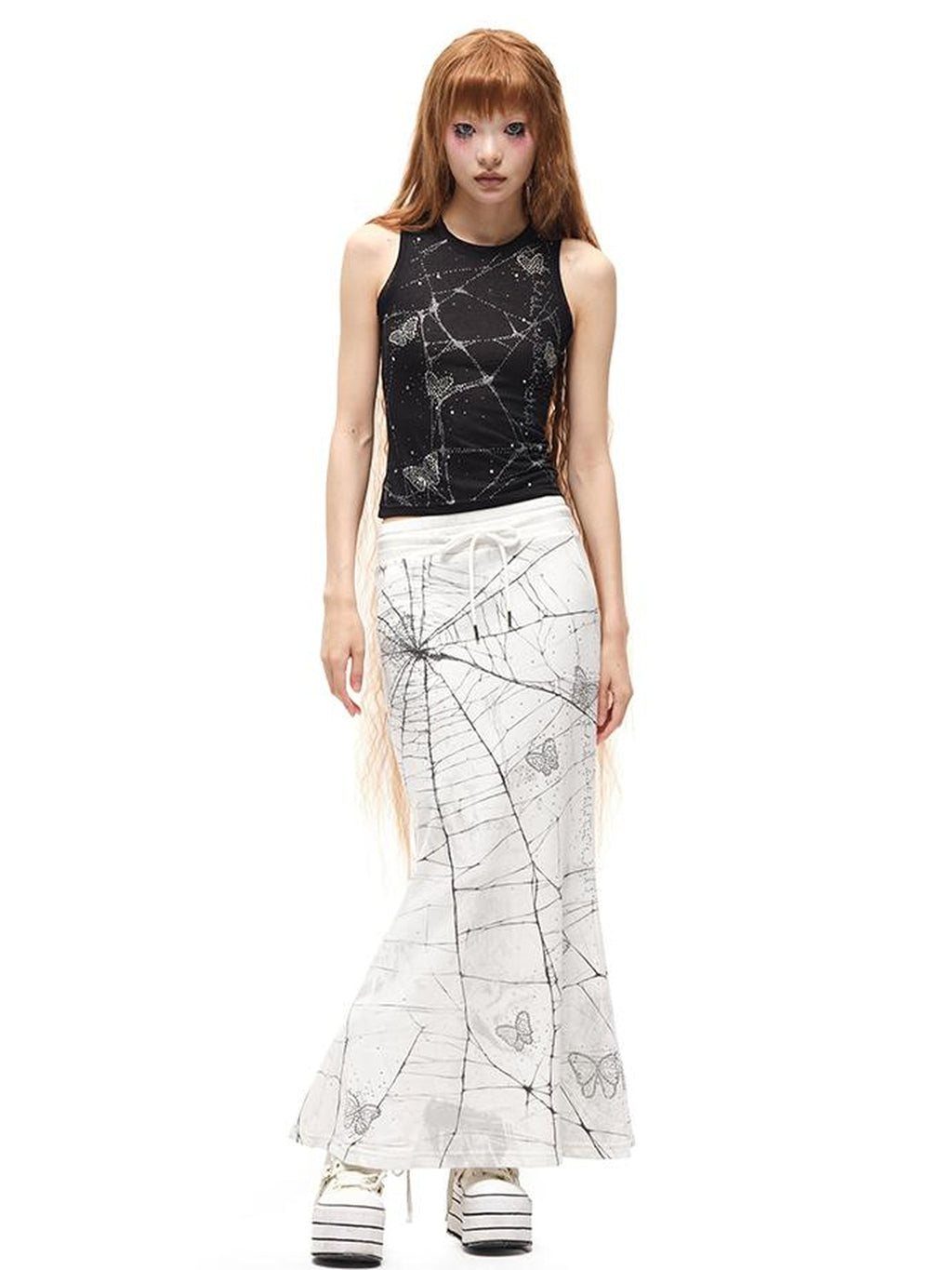 Butterfly Web Crystal Studded Vest
