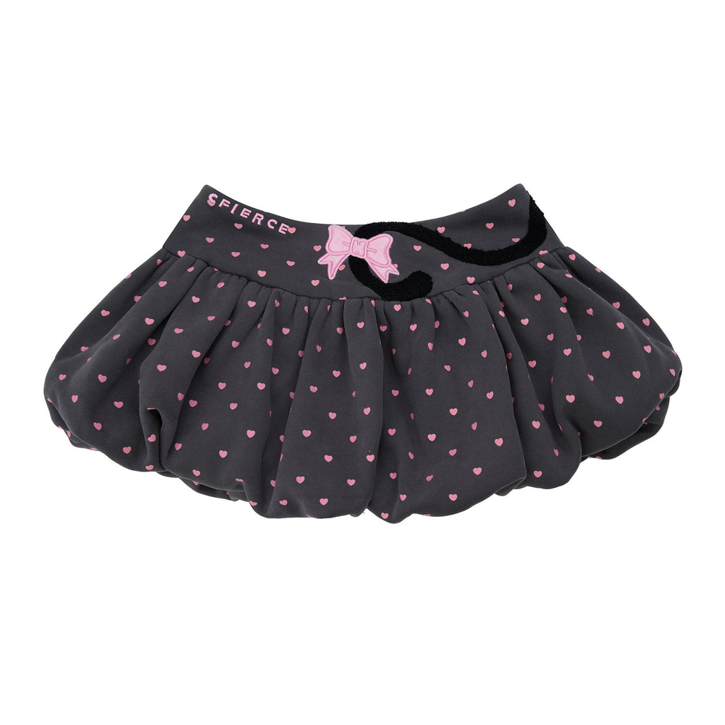 Cat Tail Pumpkin Embroidered Mid Rise Women'S Cotton Blend Mini Skirts