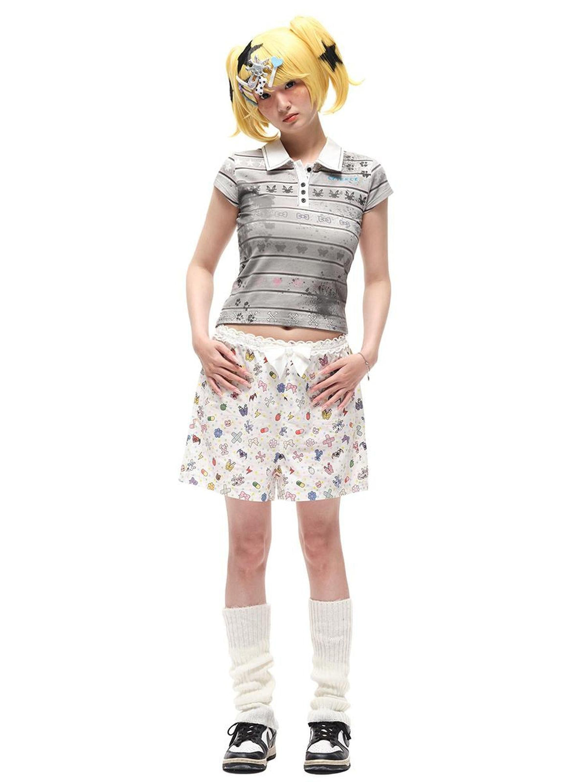 Cfierce Sticker Print Shorts