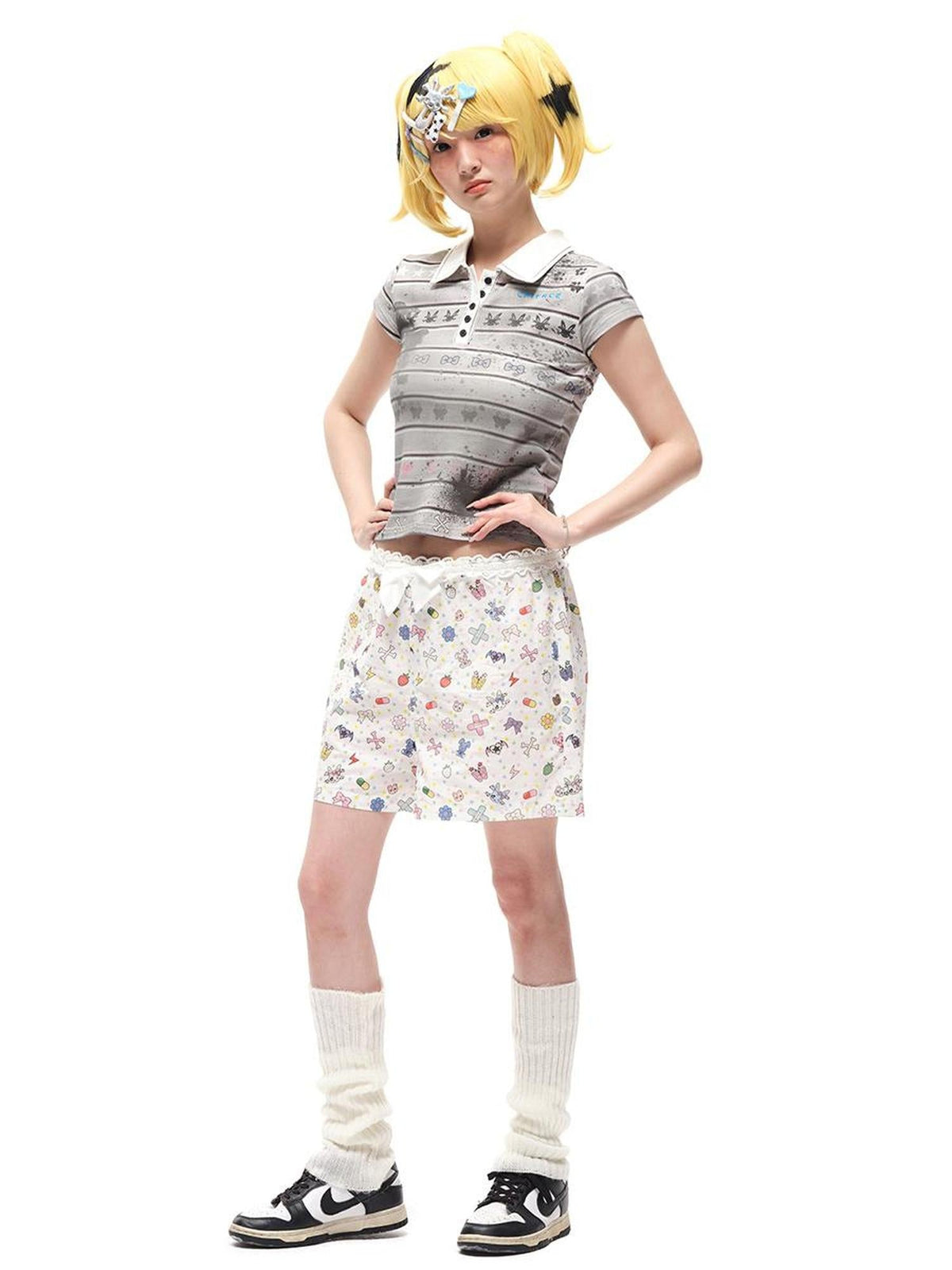 Cfierce Sticker Print Shorts