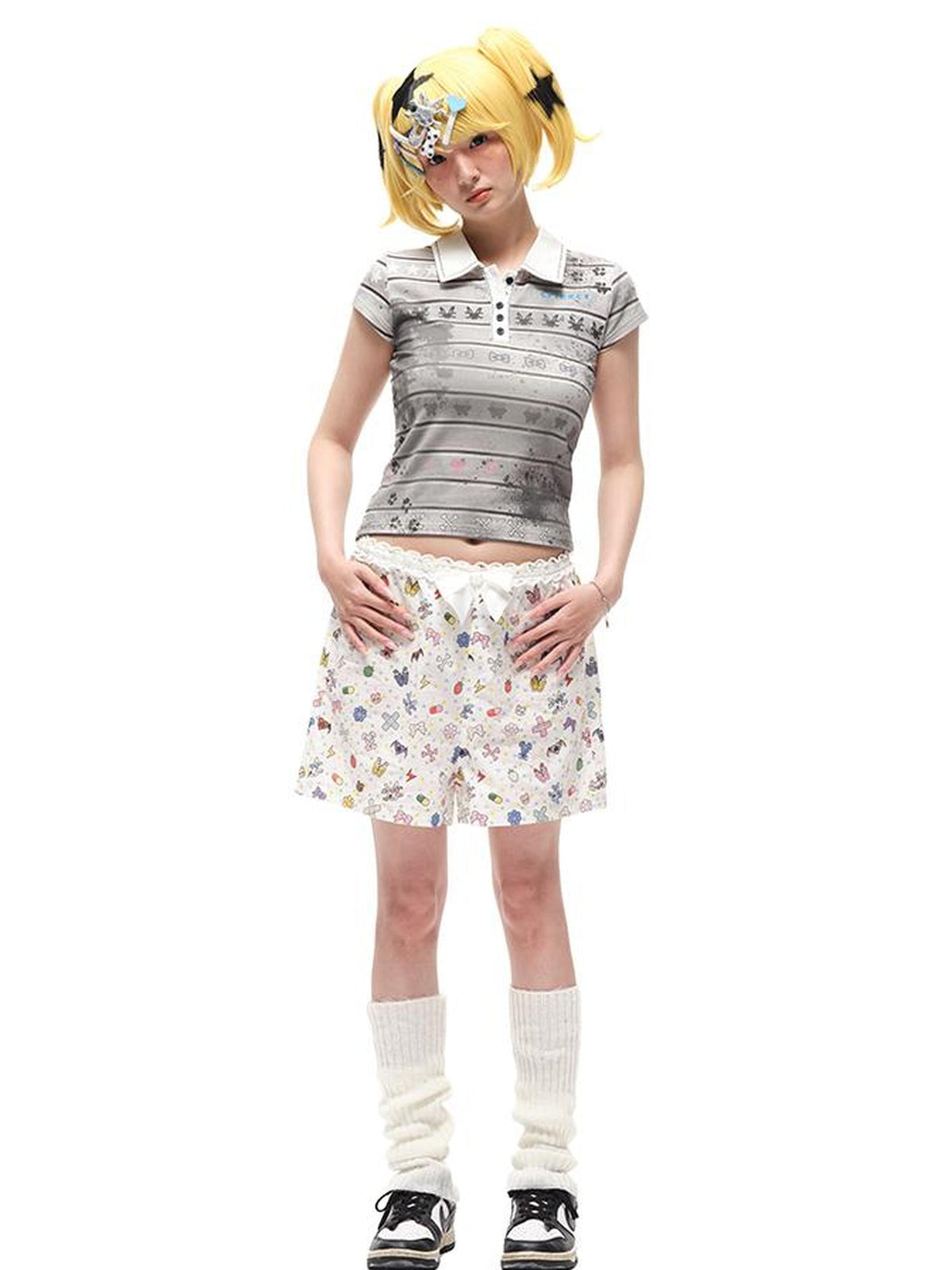Cfierce Sticker Print Shorts