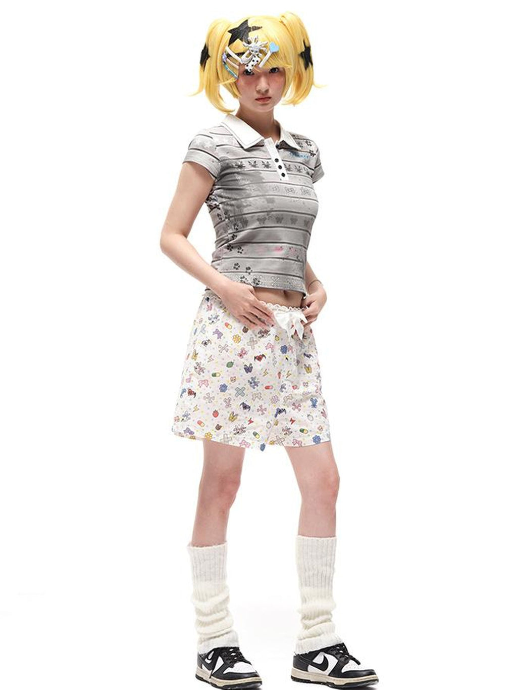 Cfierce Sticker Print Shorts