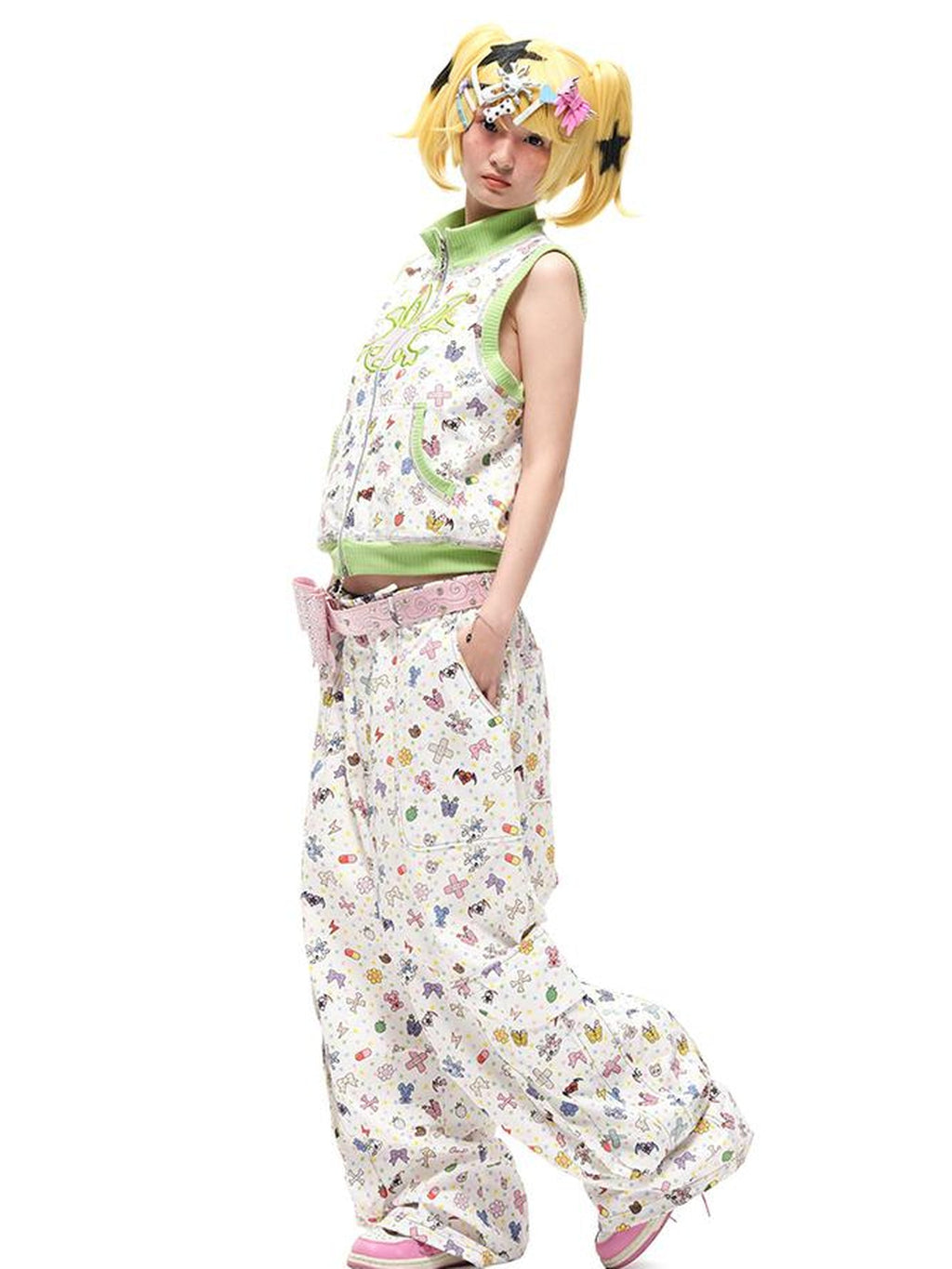 Cotton Print Sleeveless Vest