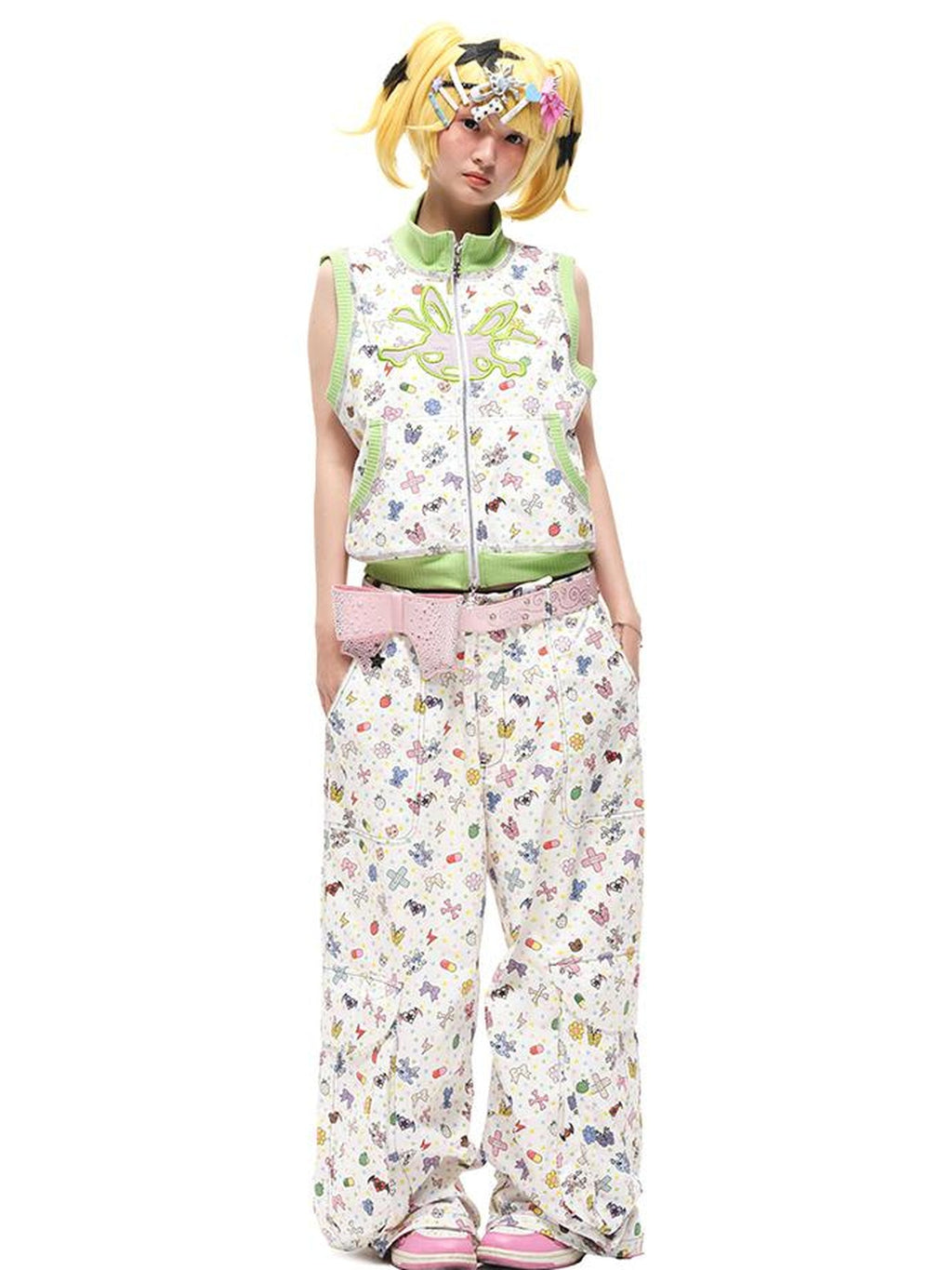 Cotton Print Sleeveless Vest