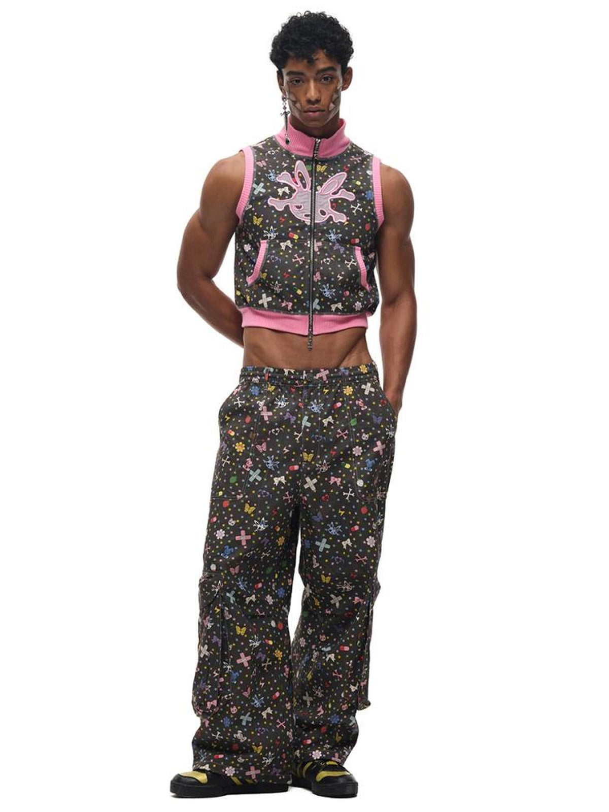 Cotton Print Sleeveless Vest