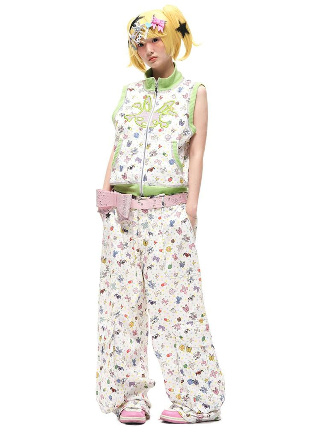 Cotton Print Sleeveless Vest