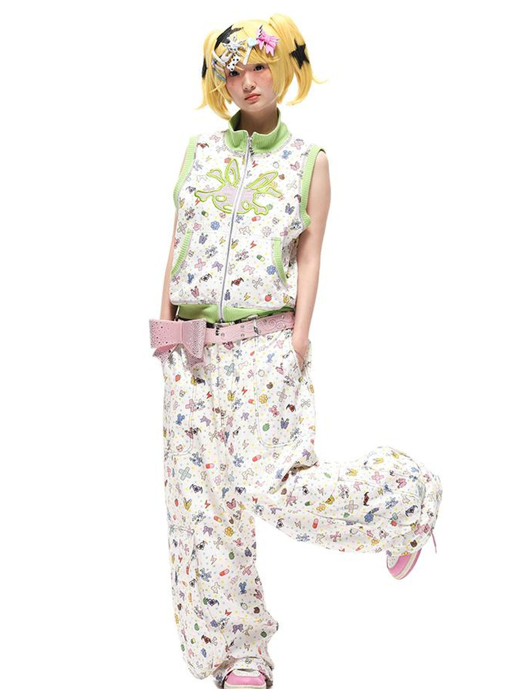 Cotton Print Sleeveless Vest