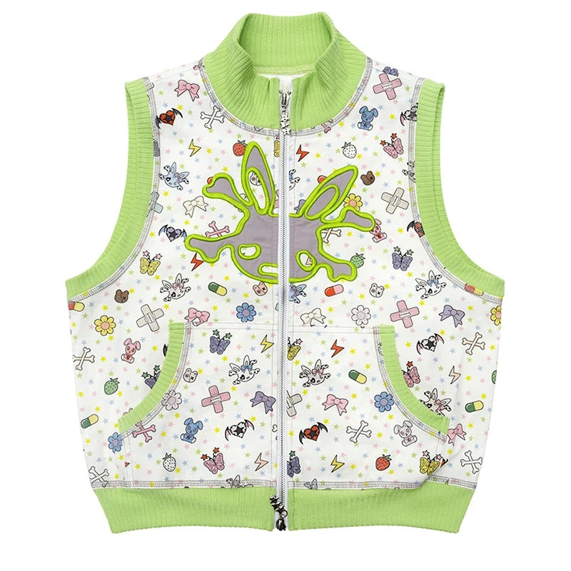 Cotton Print Sleeveless Vest