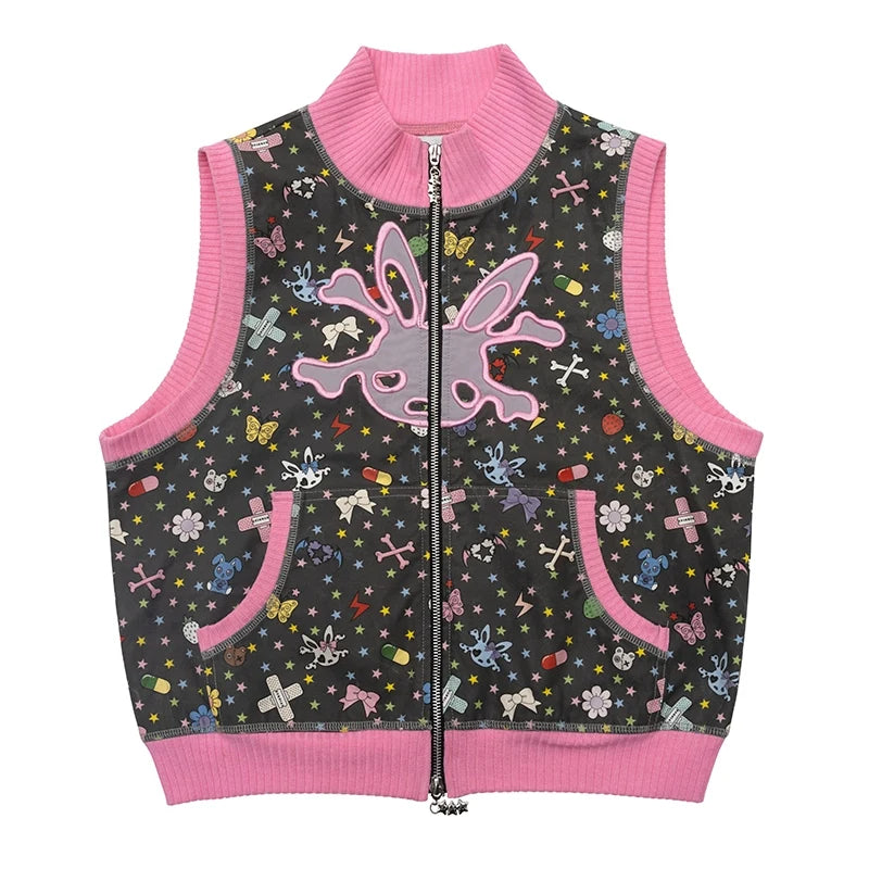 Cotton Print Sleeveless Vest