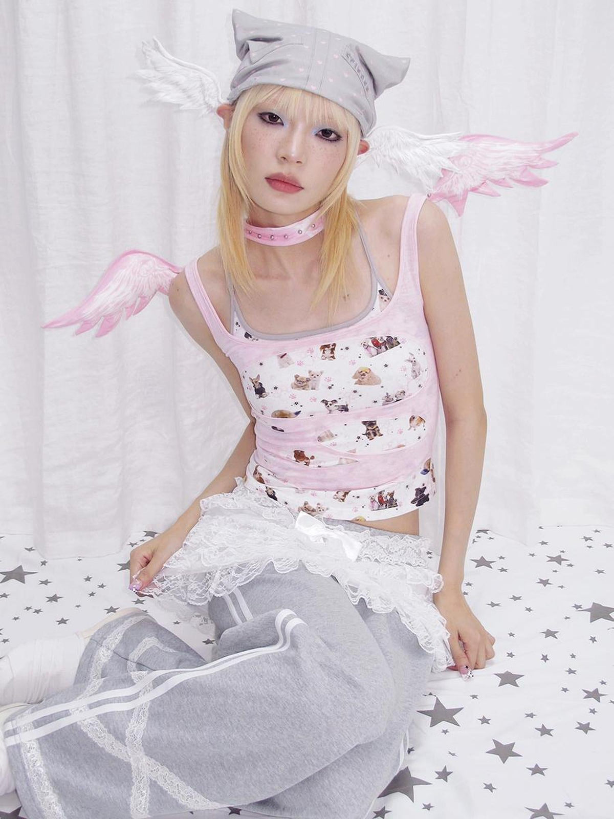 Crystal Angel Wing Collar Necklace