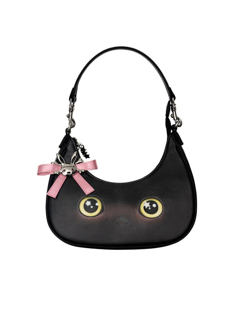 Cute Cat Head Crescent Cartoon Sweet Cool Women's Cross Body Bags