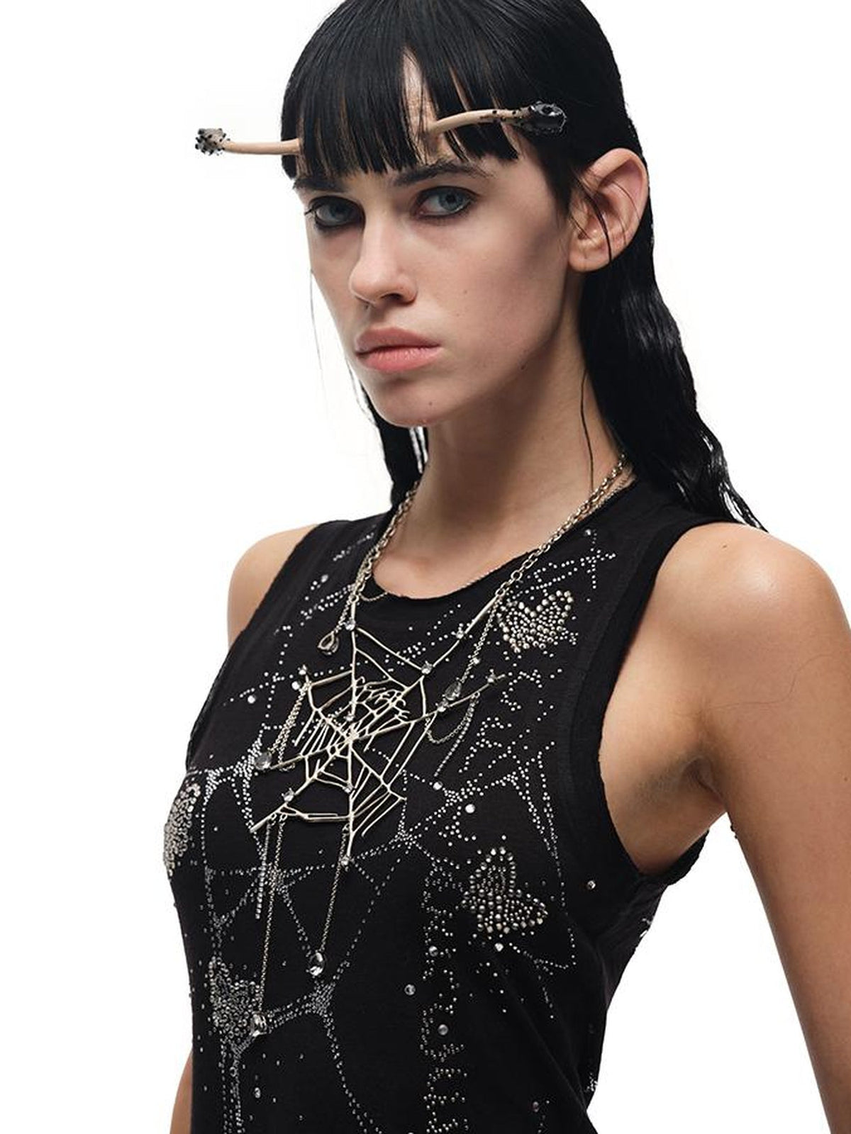 Drip Spiderweb Pendant Necklace