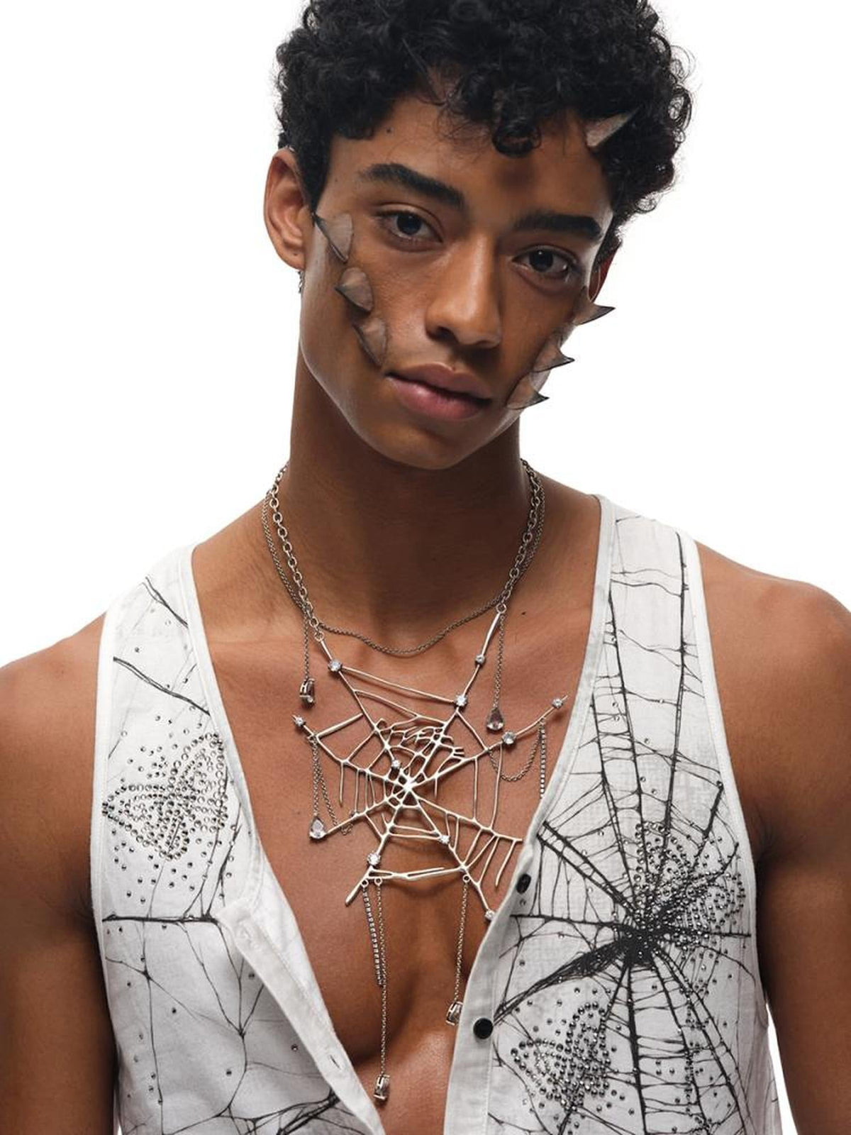 Drip Spiderweb Pendant Necklace