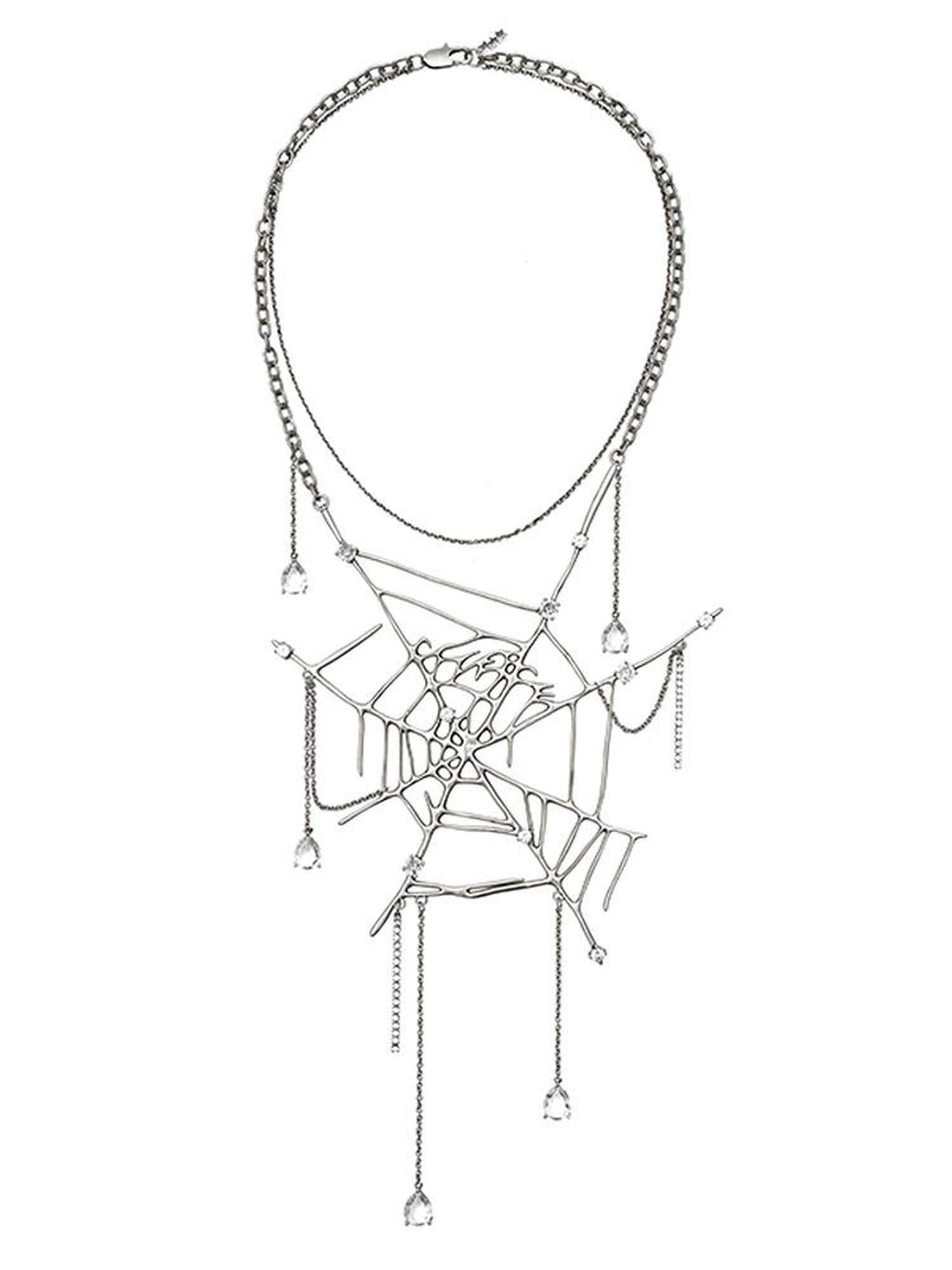 Drip Spiderweb Pendant Necklace