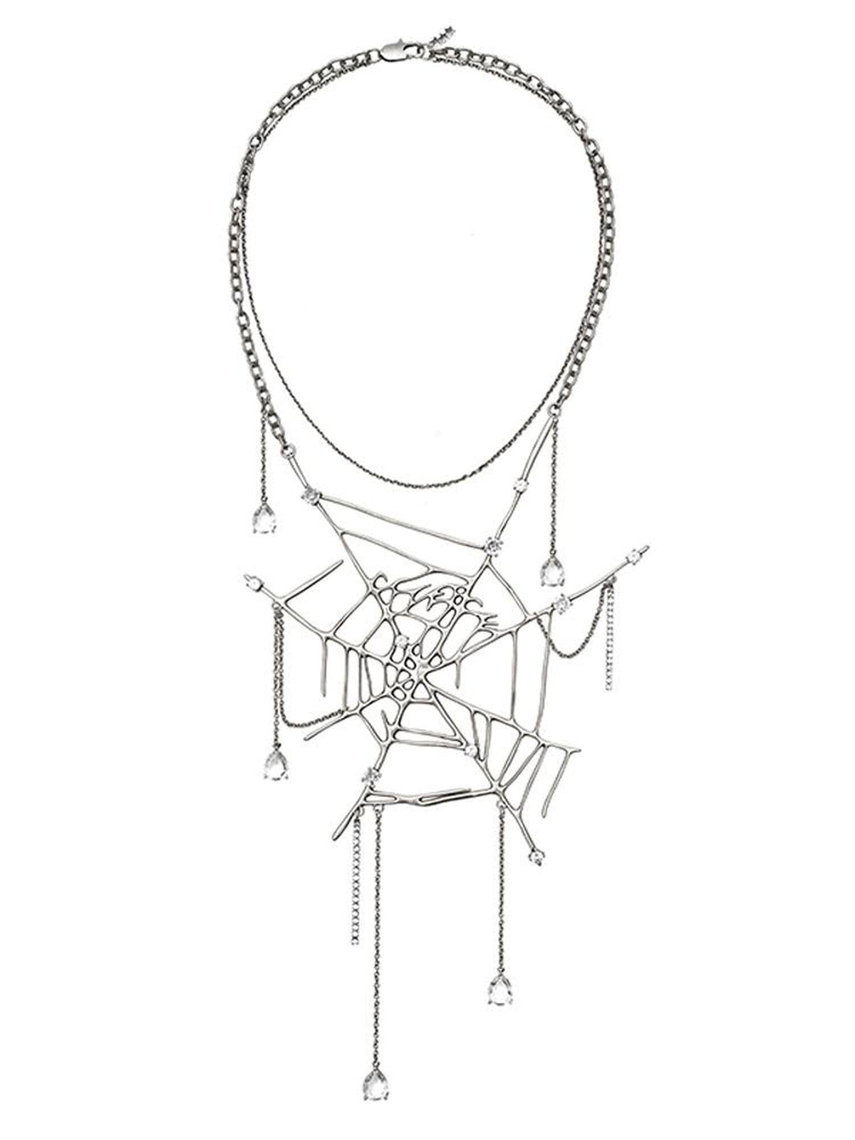 Drip Spiderweb Pendant Necklace