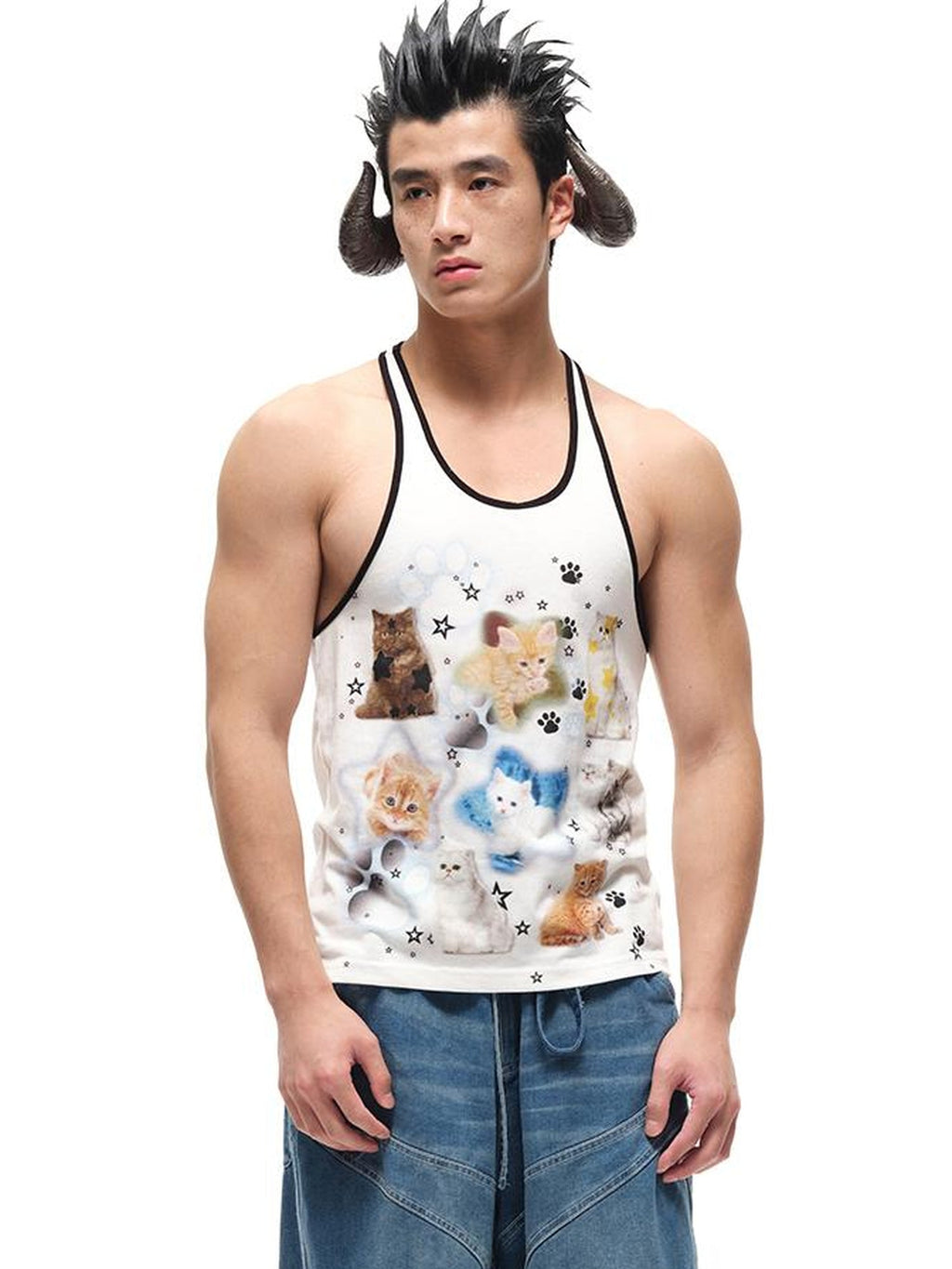 Fierce Cat Print Vest