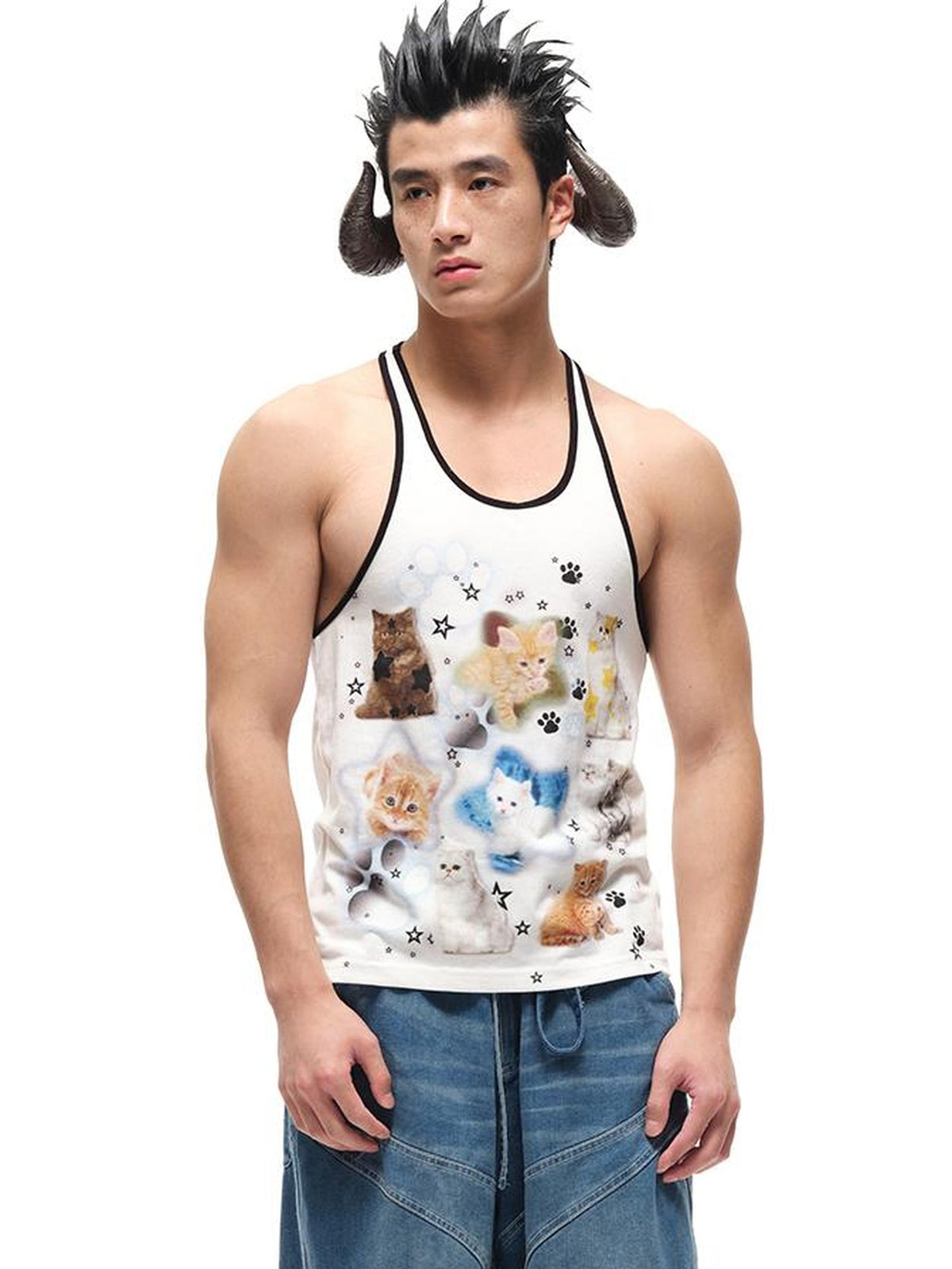 Fierce Cat Print Vest