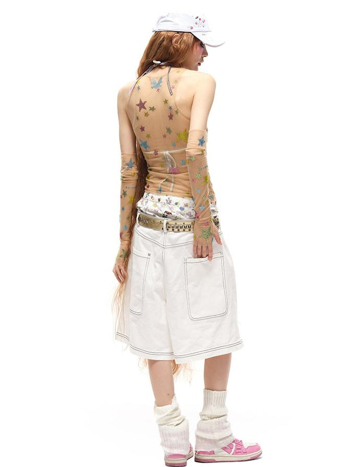 Fierce Ripped Denim Shorts With Detailing