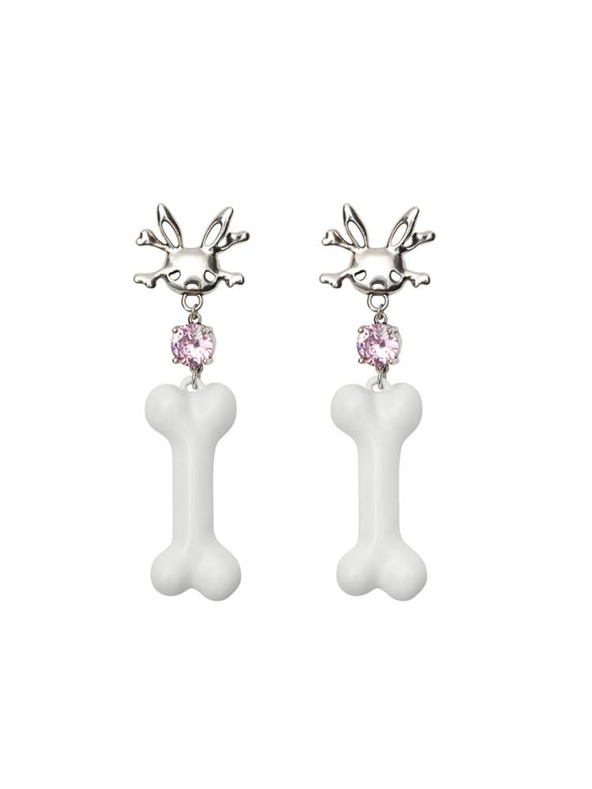K C Bone Stud Earrings