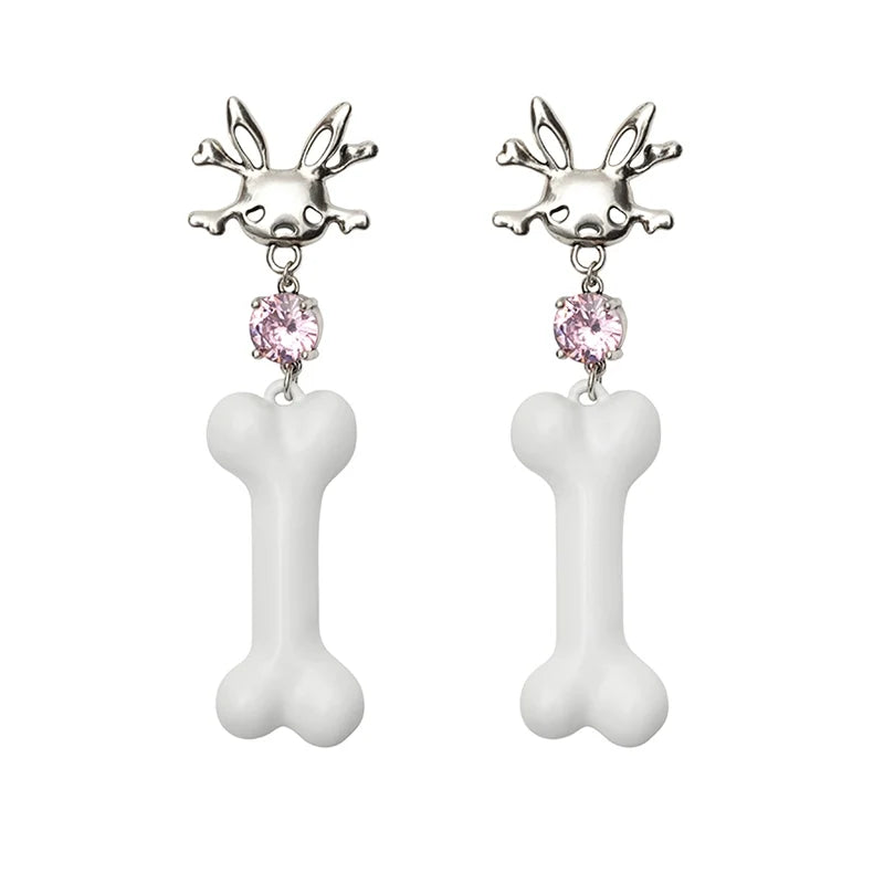 K C Bone Stud Earrings