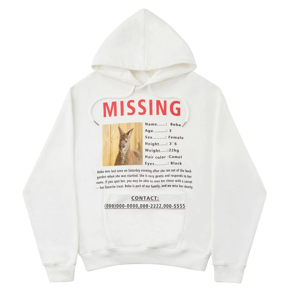 Kangaroo Letter Print Hooded Women'S Cotton Graphic Sweatshirts