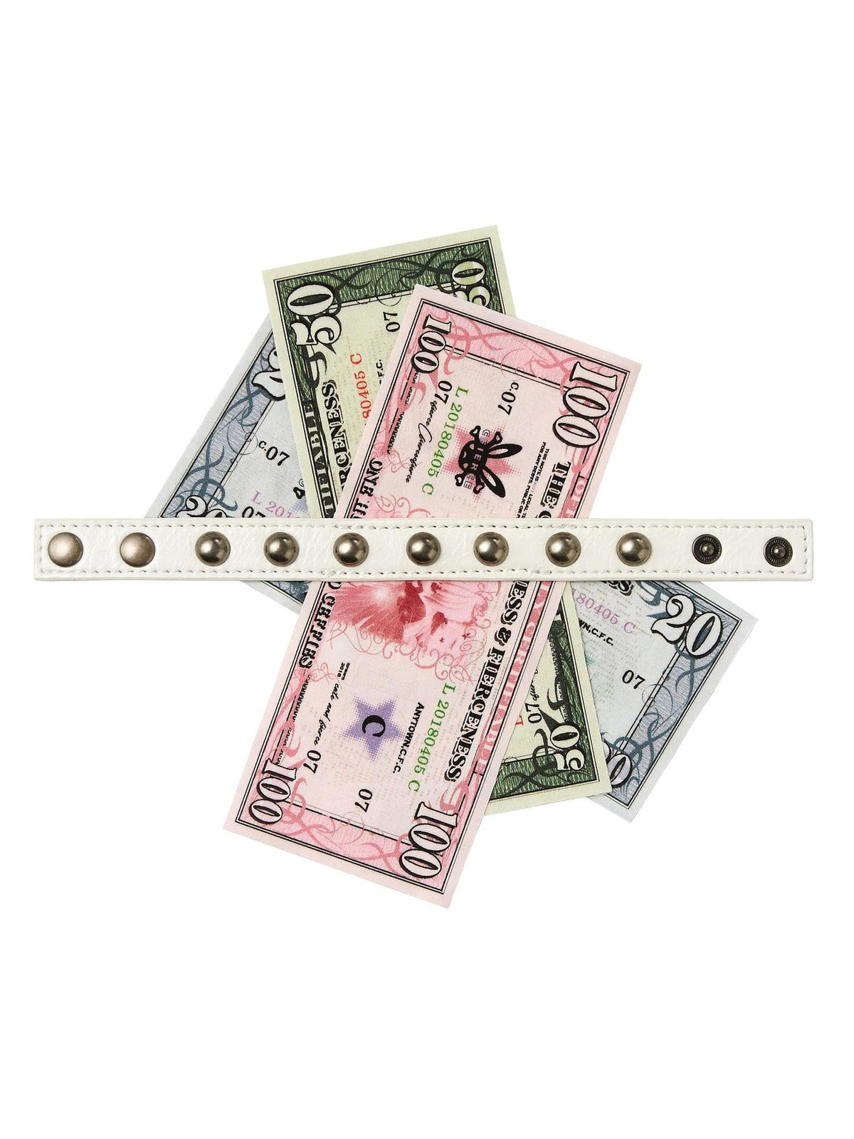 Printed Coin Motif Women'S Leather Wrist Wrap Band Bracelets