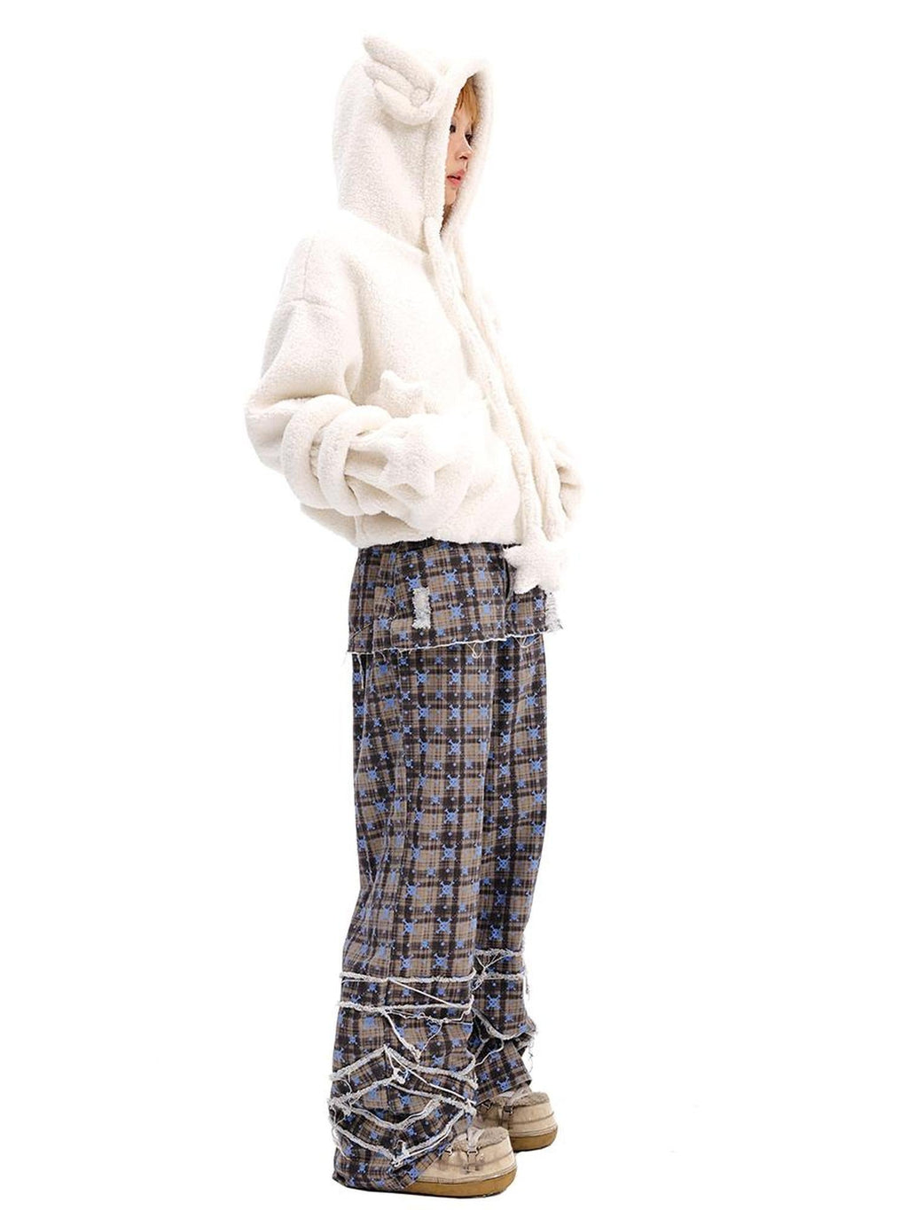 Skull Checkered Kilted Skirt