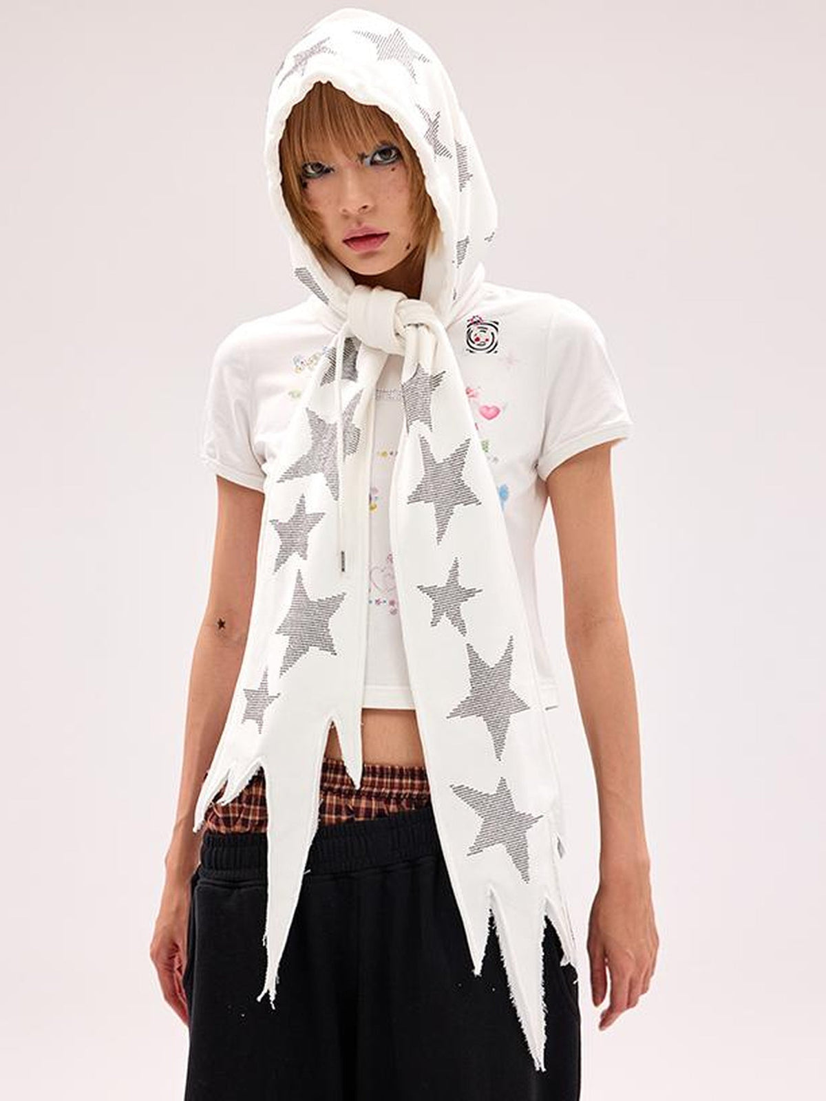 Star Embellished Scarf Hat